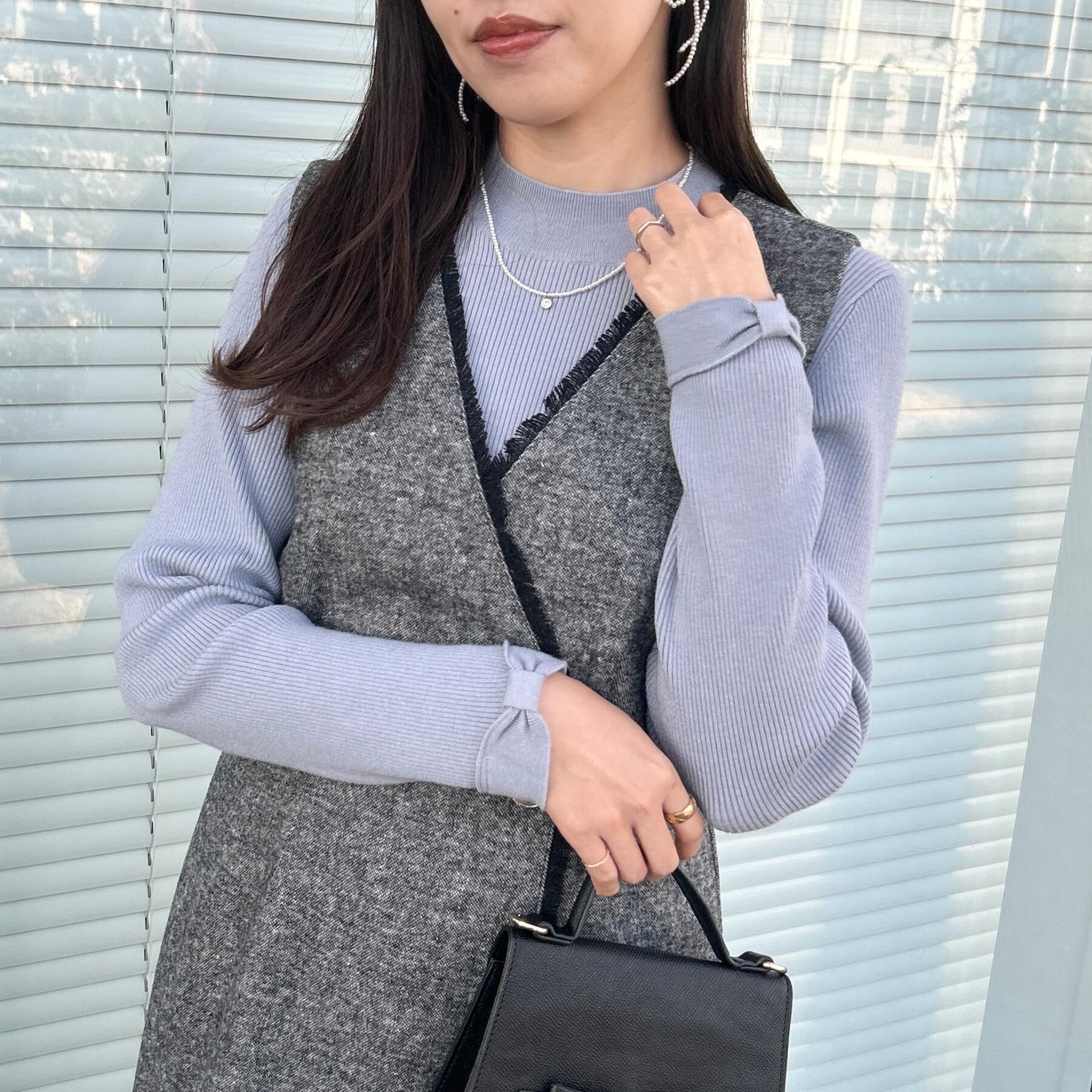 Couture broach「【着映え】袖リボン リブニット」|ニット・セーター|