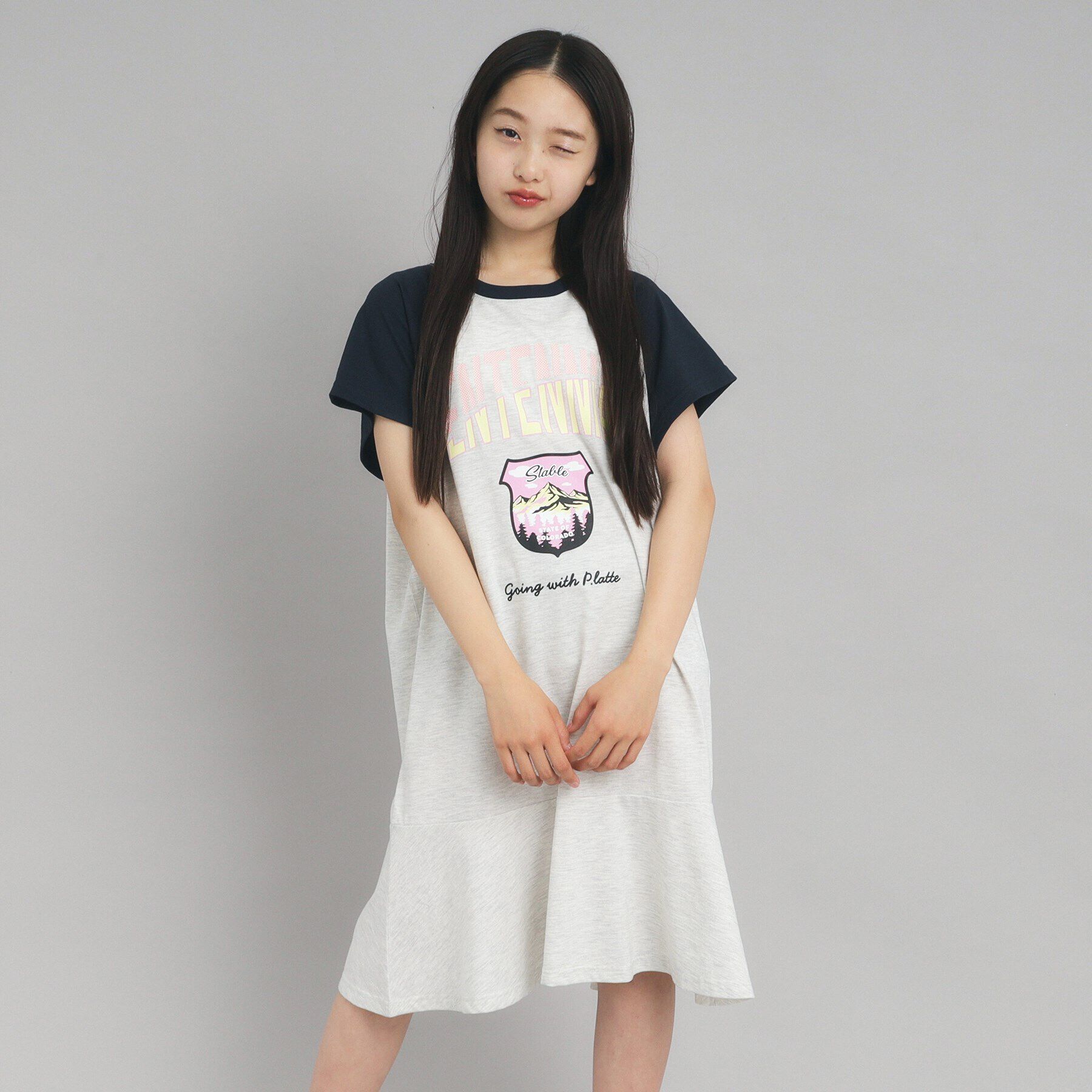 PINK-latte「裾ラッフルカットワンピース」|ワンピース|