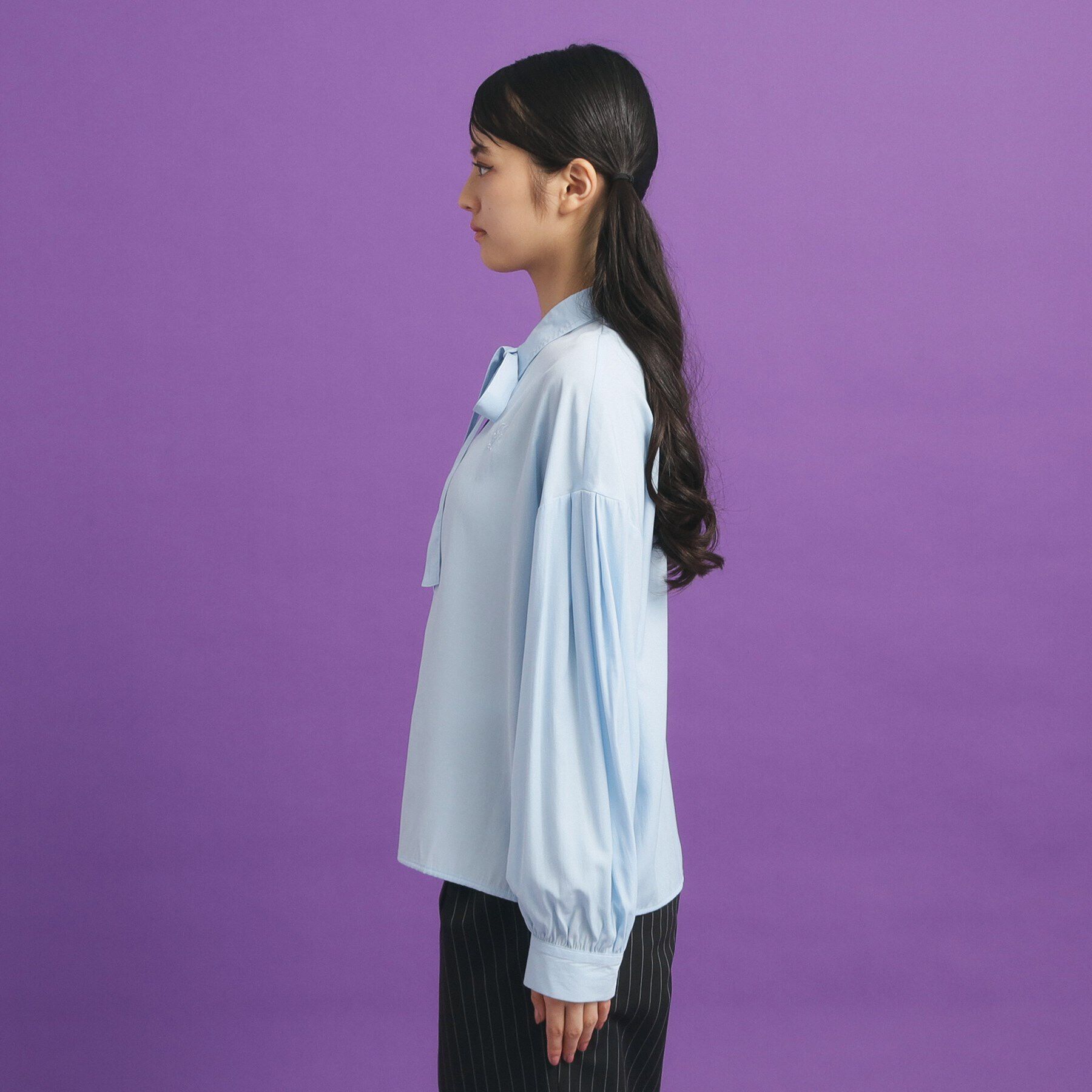 PINK-latte「リボンタイ付きデザインブラウス」|シャツ・ブラウス|