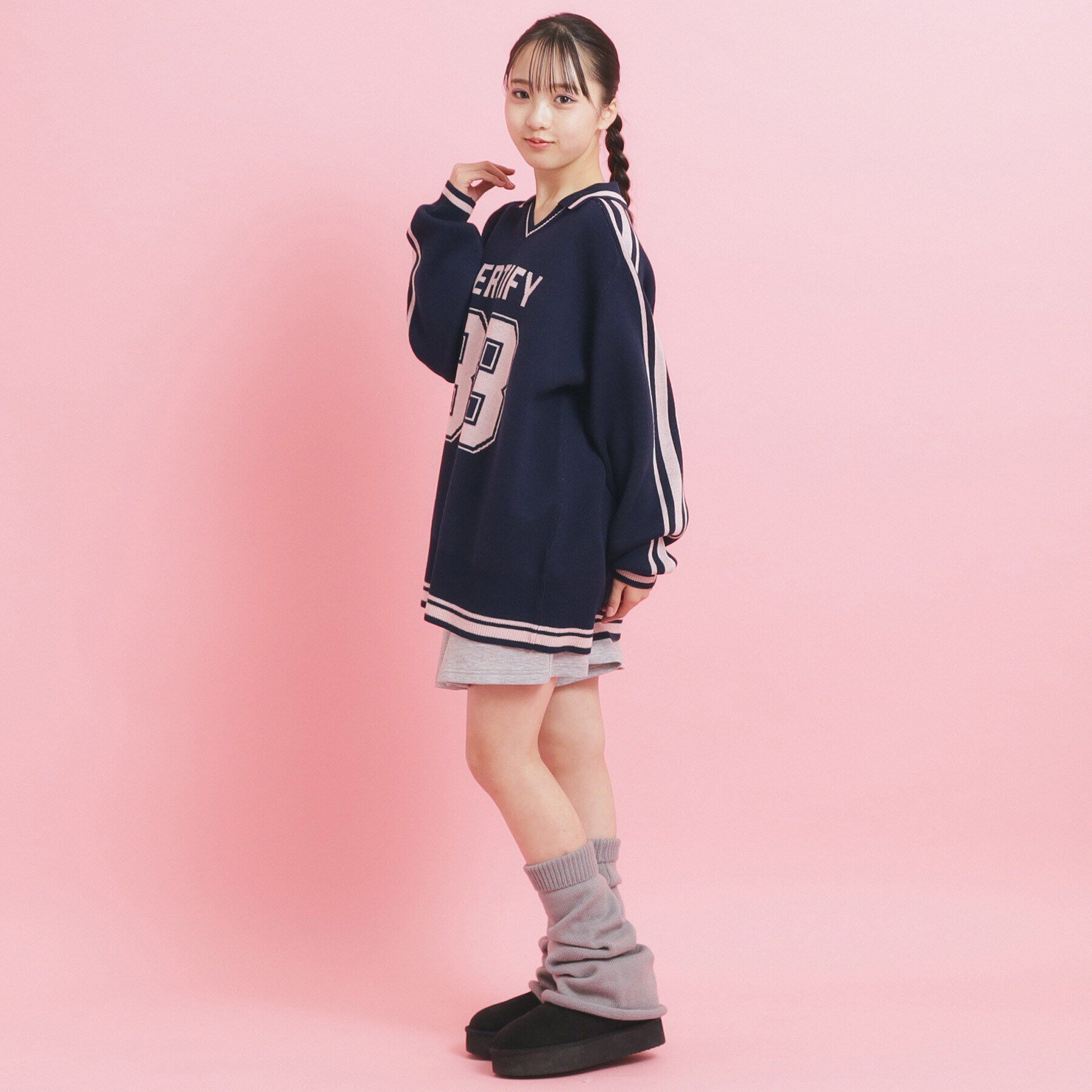 PINK-latte「【ブロークコア】ユニフォームスタイルニット」|ニット・セーター|