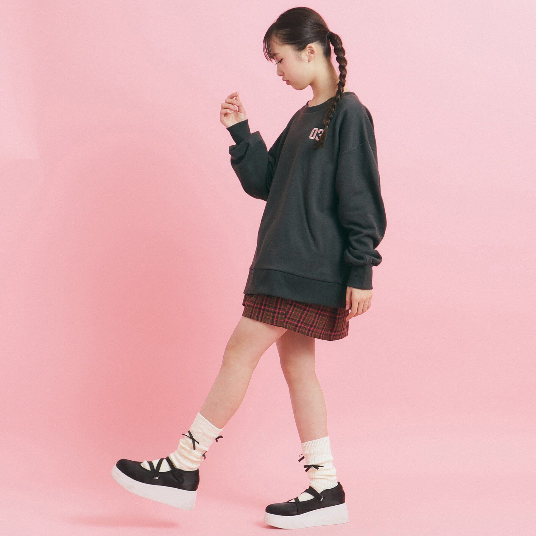 PINK-latte「【人気シリーズ】クマ 裏起毛スウェット」|その他|