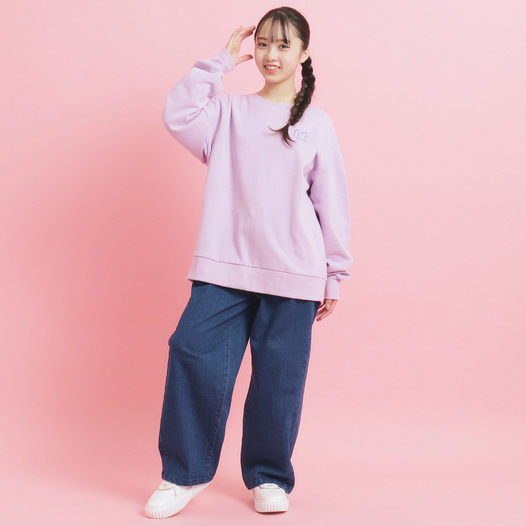 PINK-latte「【人気シリーズ】クマ 裏起毛スウェット」|その他|