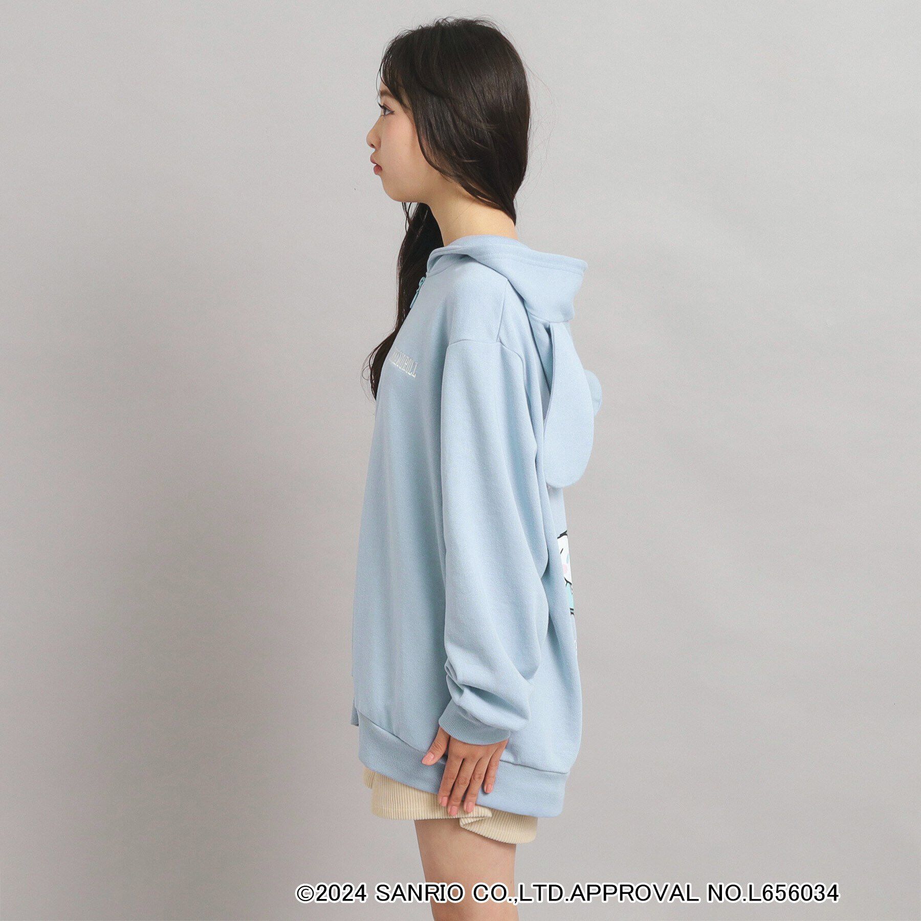 PINK-latte「【サンリオキャラクターズコラボ】耳付きフードパーカー」|パーカー|