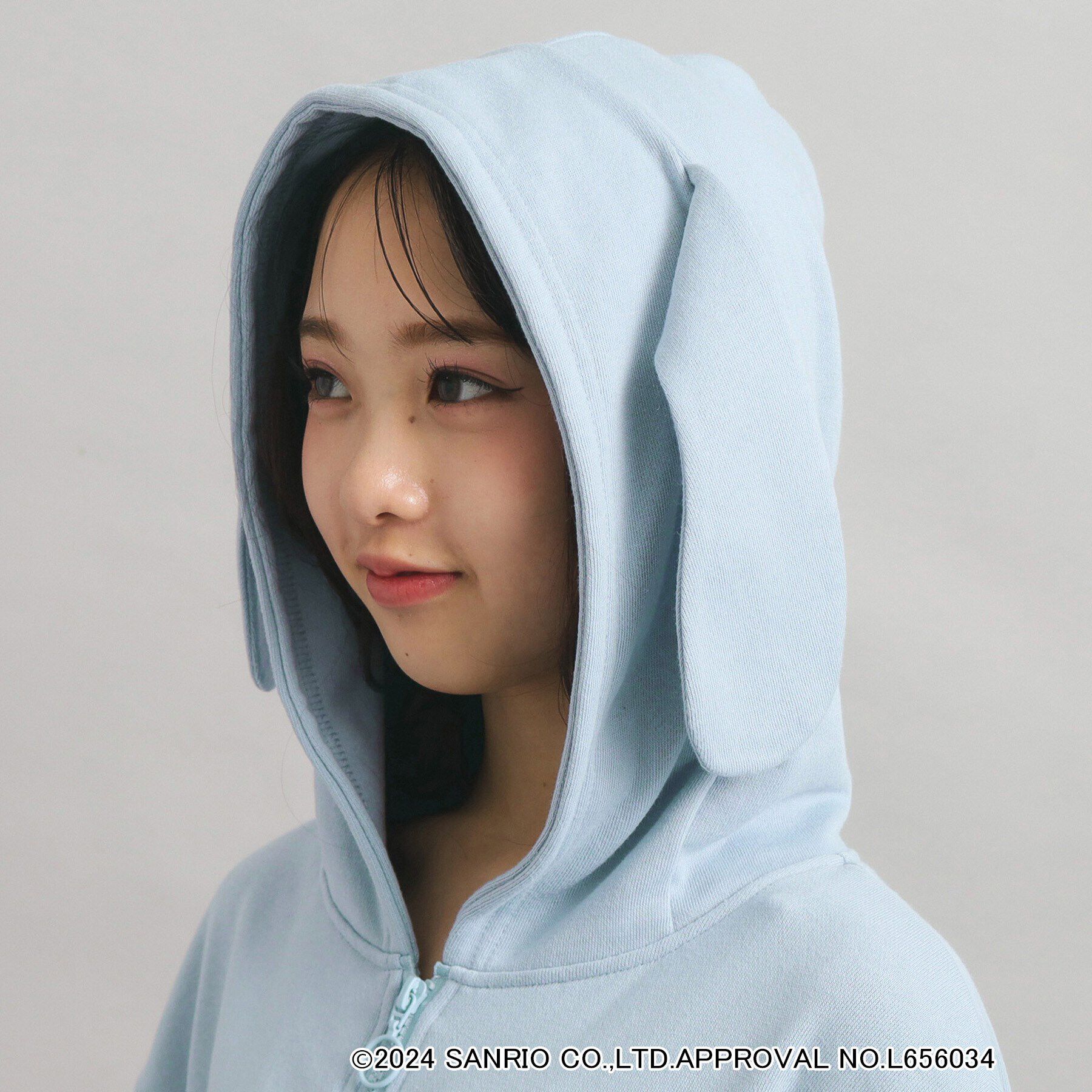 PINK-latte「【サンリオキャラクターズコラボ】耳付きフードパーカー」|パーカー|