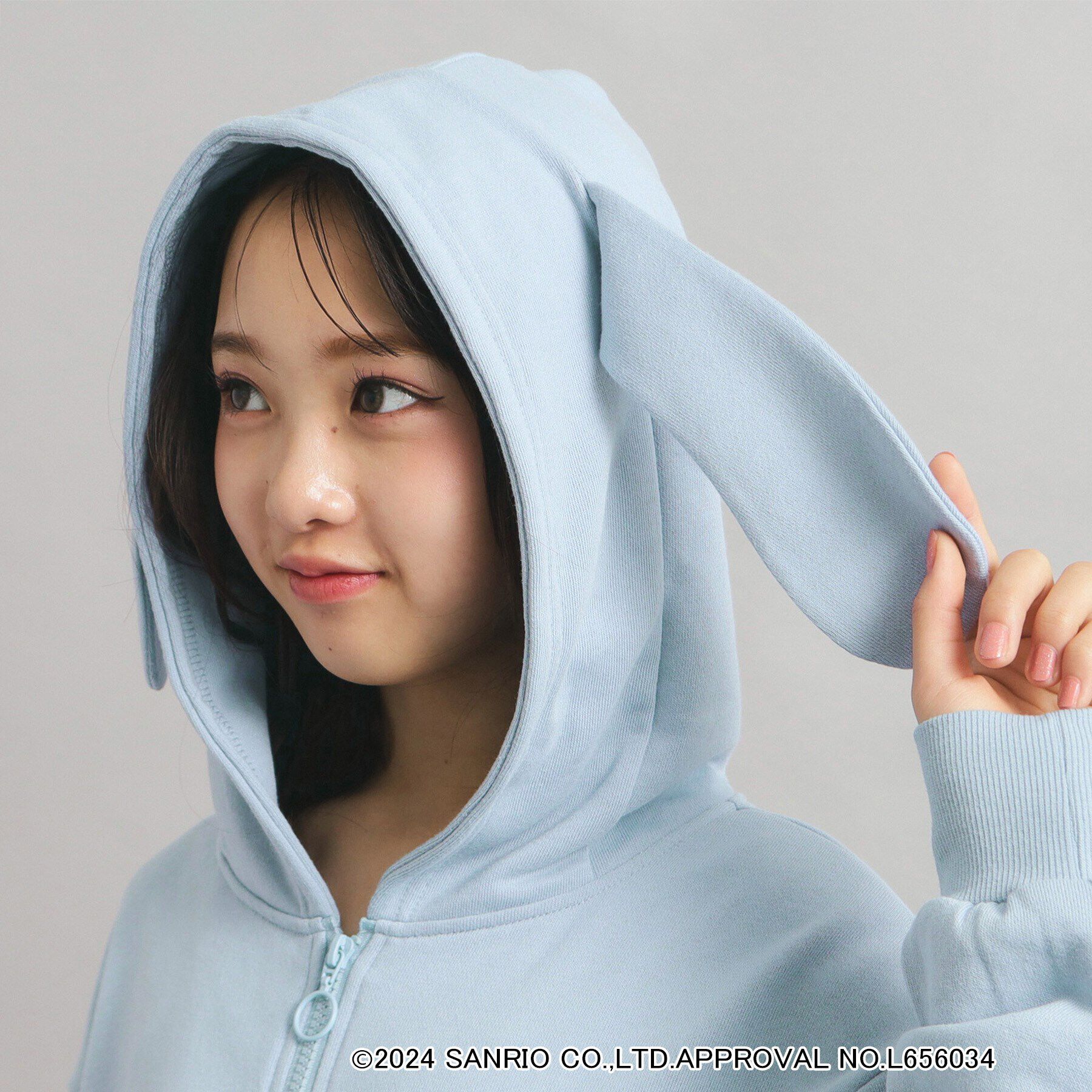 PINK-latte「【サンリオキャラクターズコラボ】耳付きフードパーカー」|パーカー|