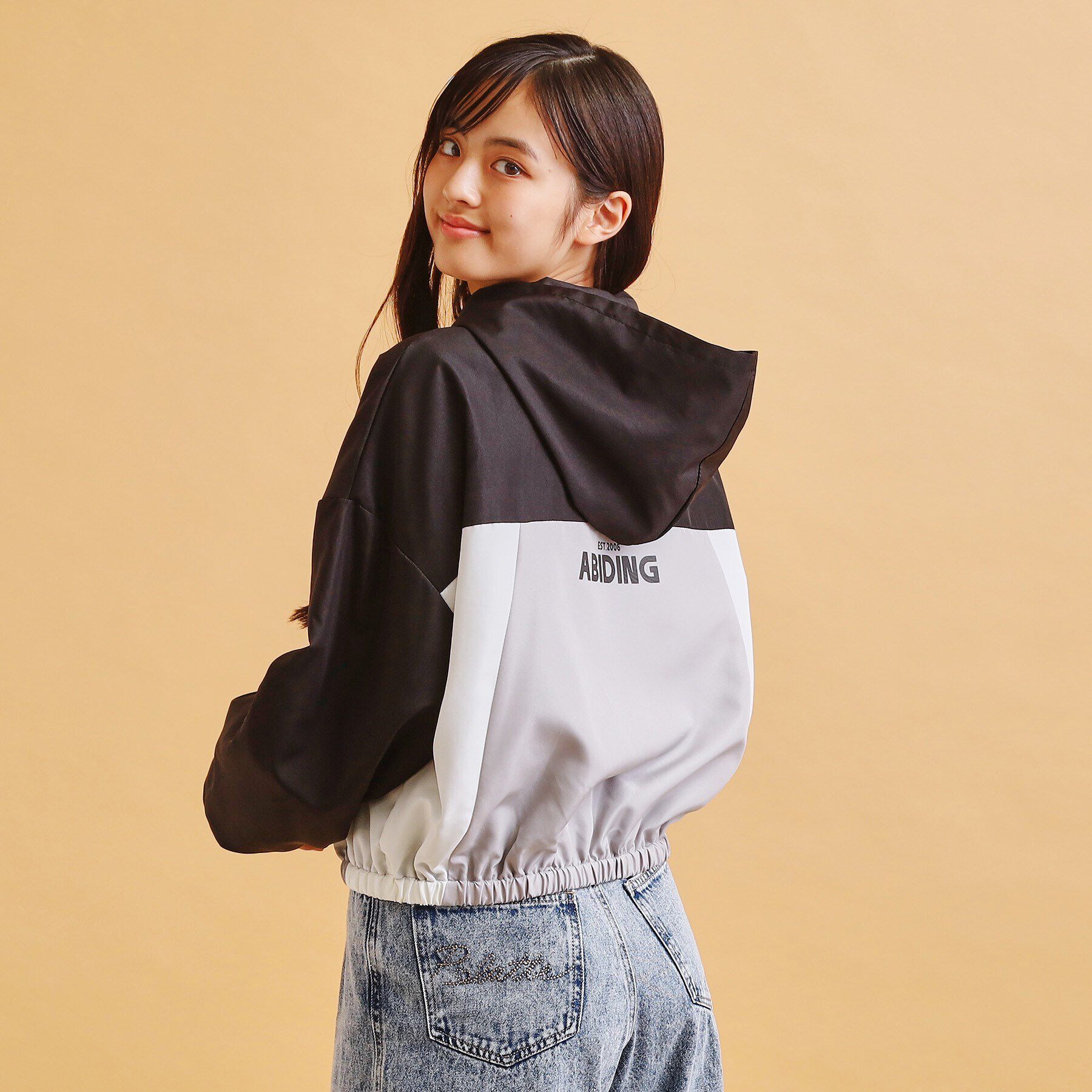 PINK-latte「配色切替ブルゾン」|ブルゾン・スタジャン|