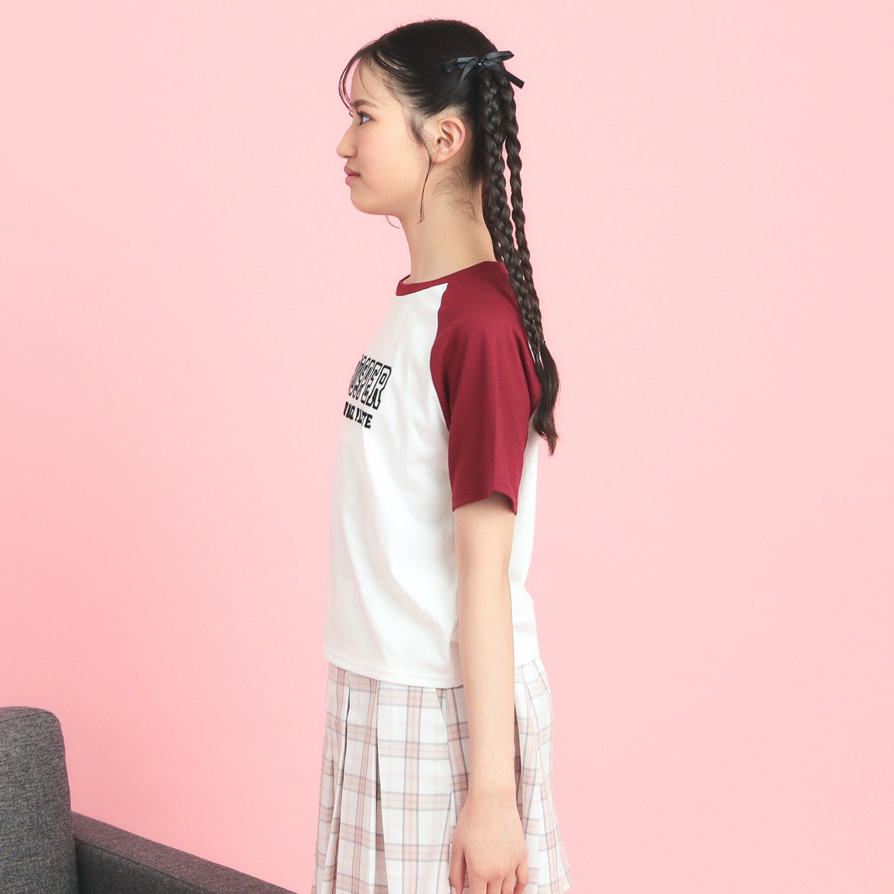 PINK-latte「ラグランTシャツ」|Tシャツ・カットソー|