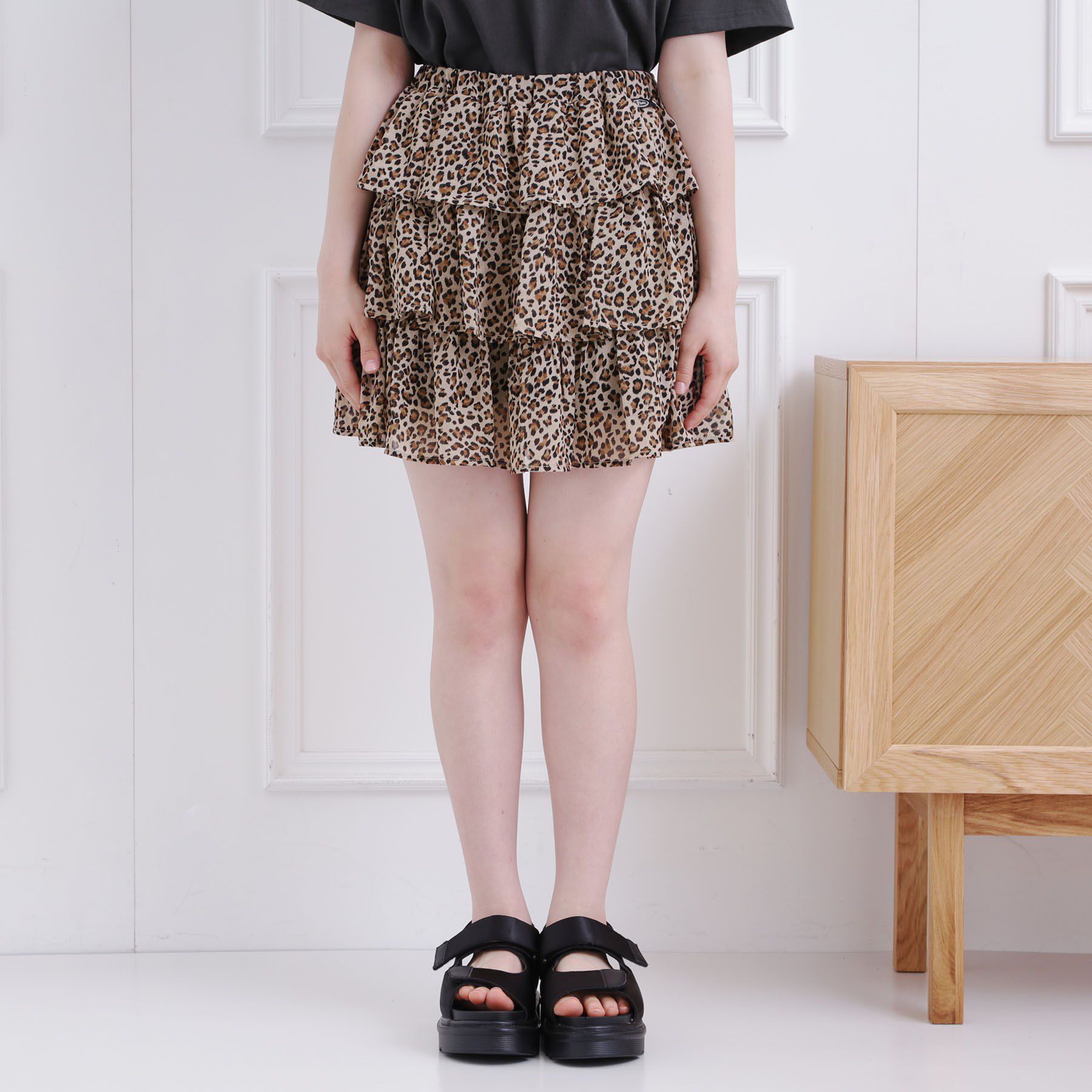 PINK-latte「3段フリルスカート」|スカート|