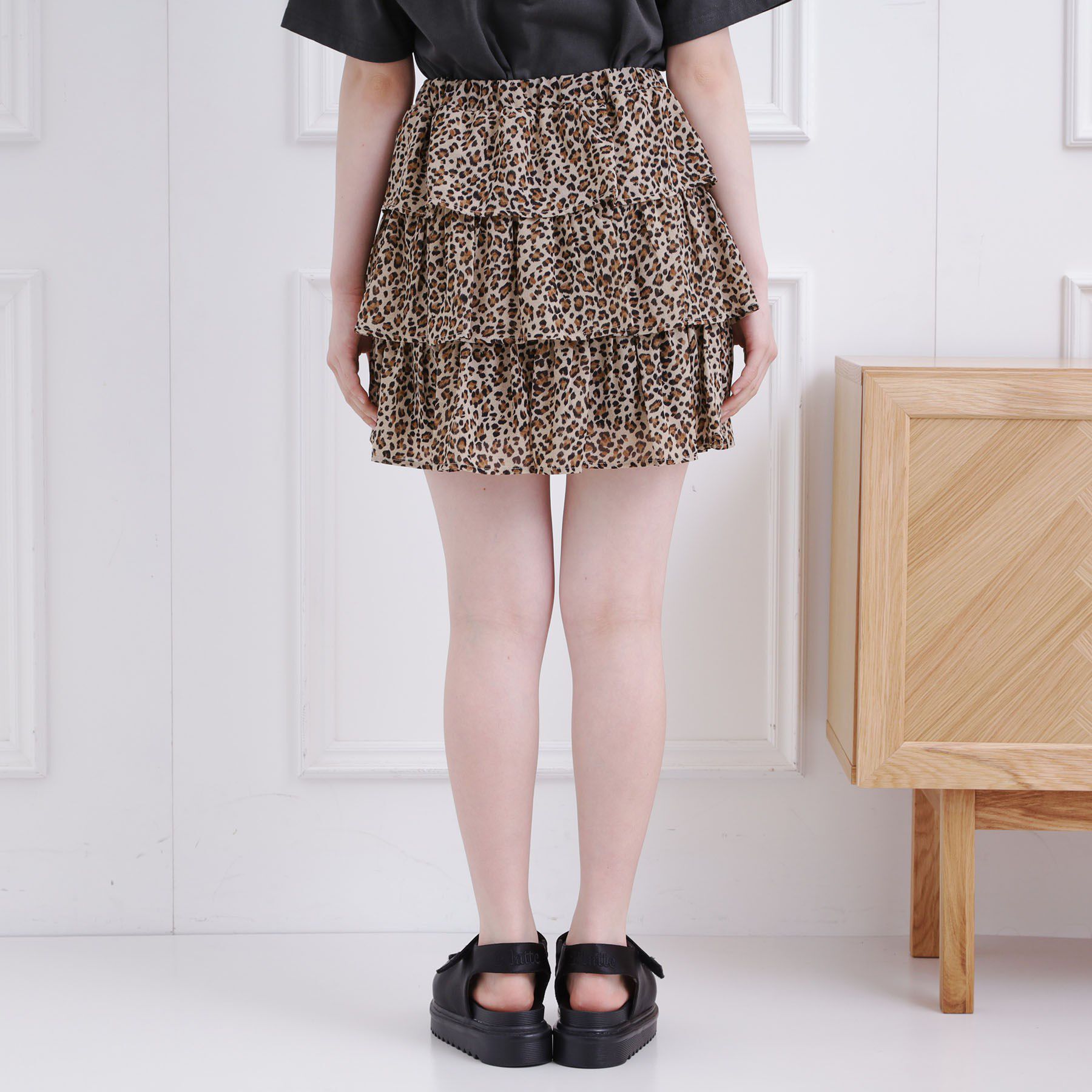 PINK-latte「3段フリルスカート」|スカート|