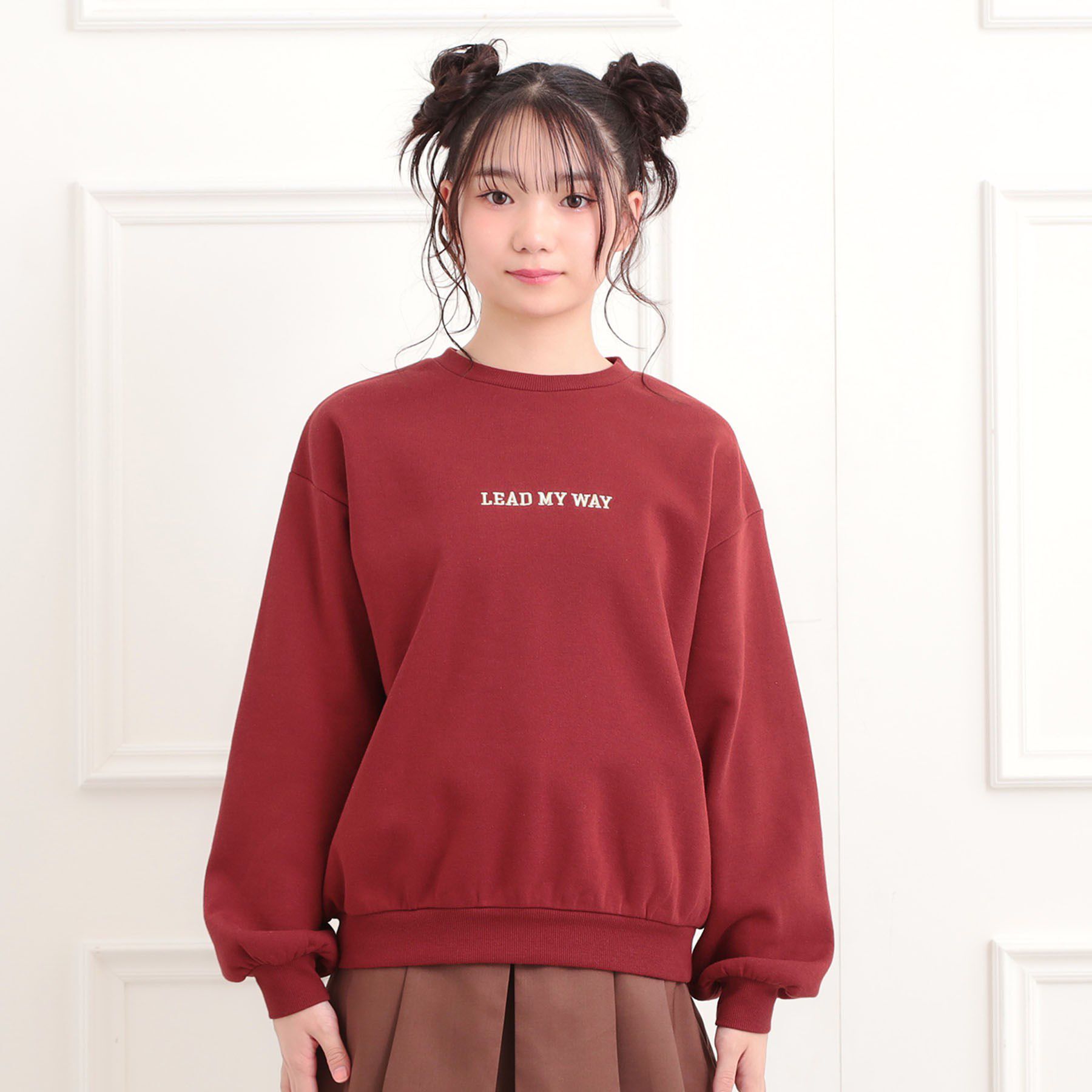 PINK-latte「ボアくまちゃんアップリケ裏起毛トレーナー」|その他|