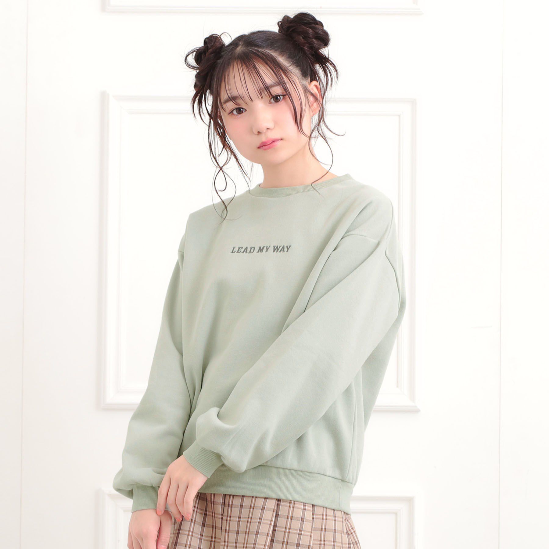 PINK-latte「ボアくまちゃんアップリケ裏起毛トレーナー」|その他|