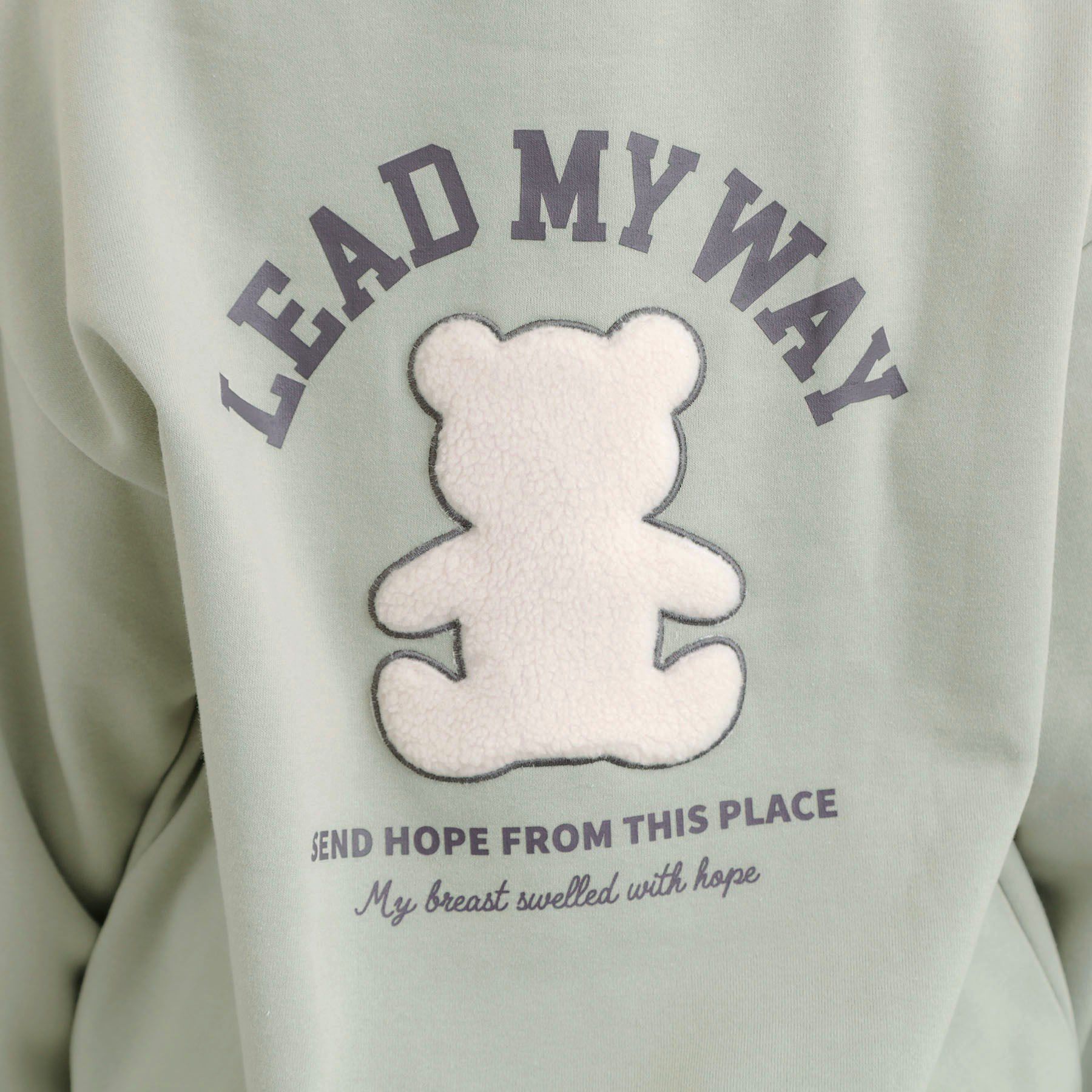 PINK-latte「ボアくまちゃんアップリケ裏起毛トレーナー」|その他|