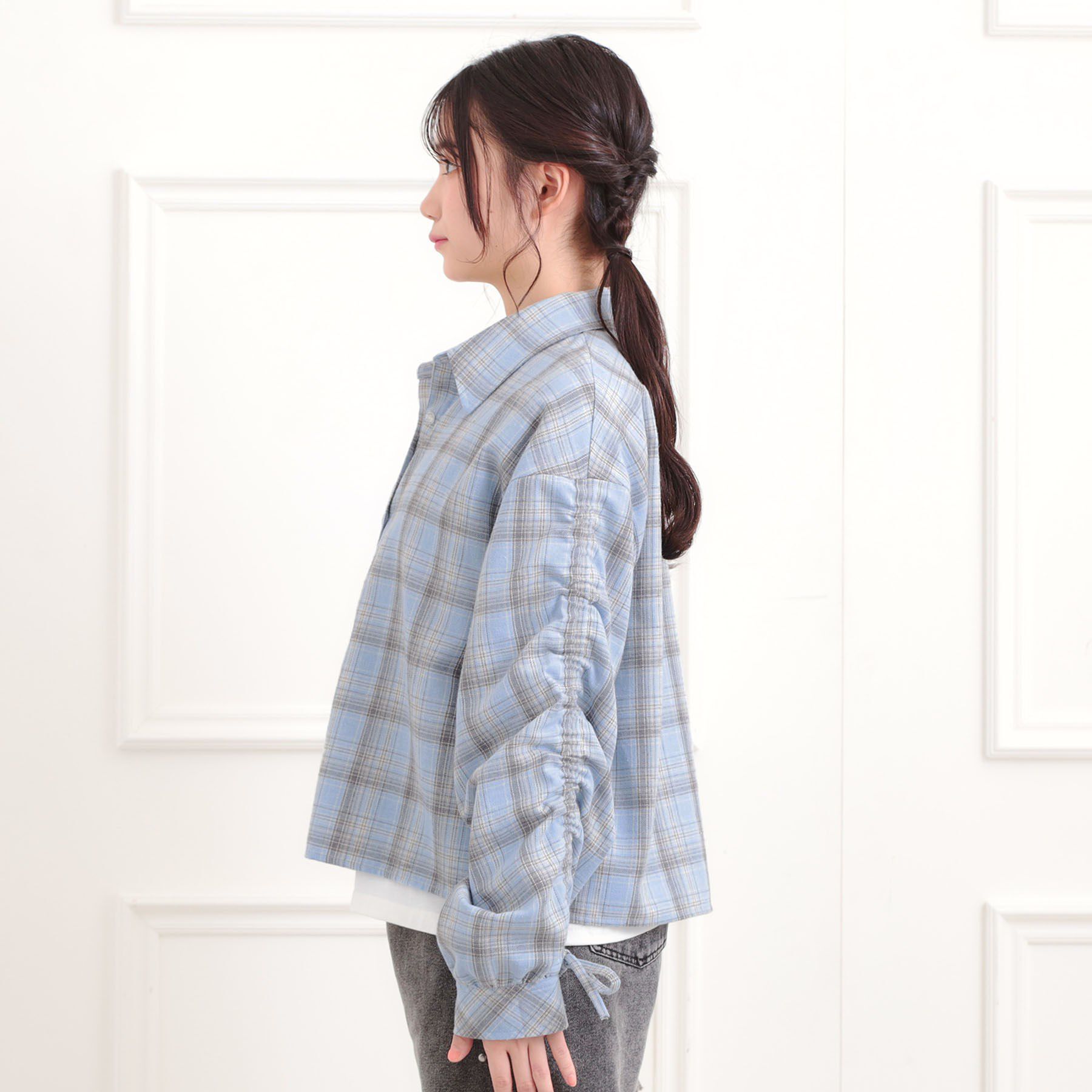 PINK-latte「【セットアイテム】起毛チェックシャツ＋ロンT」|その他|