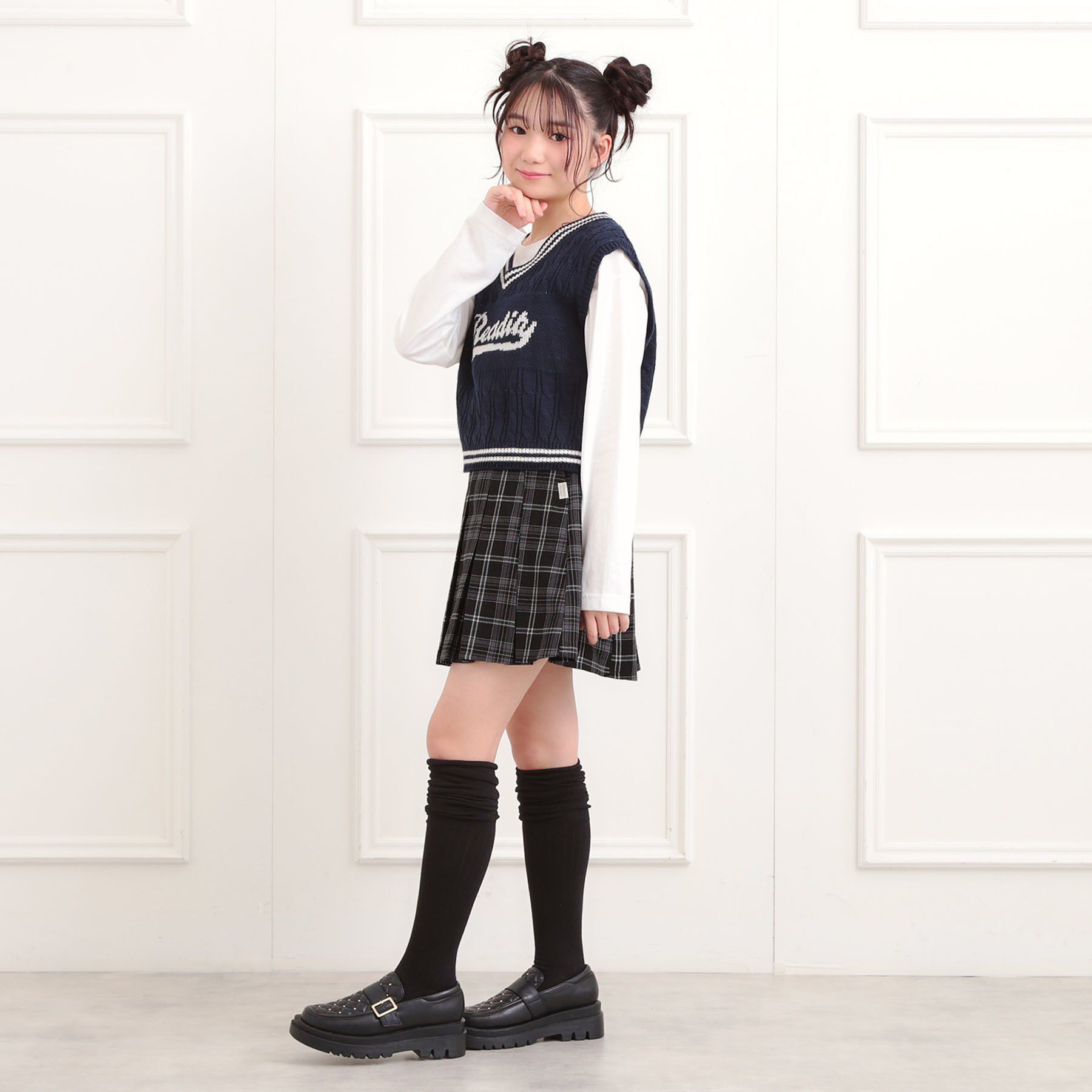 PINK-latte「微起毛プリーツスカート」|スカート|