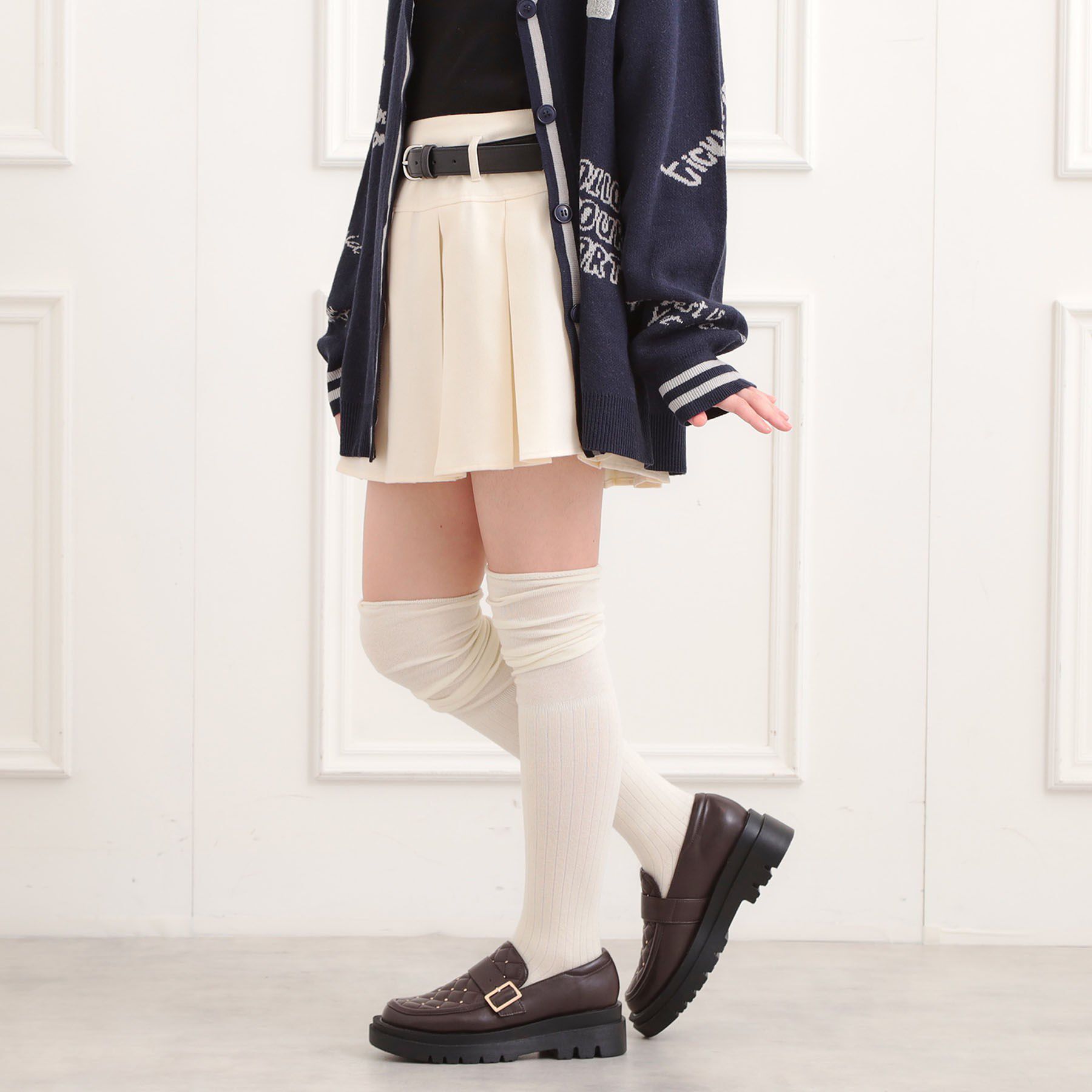 PINK-latte「ベルト付きプリーツスカート」|スカート|