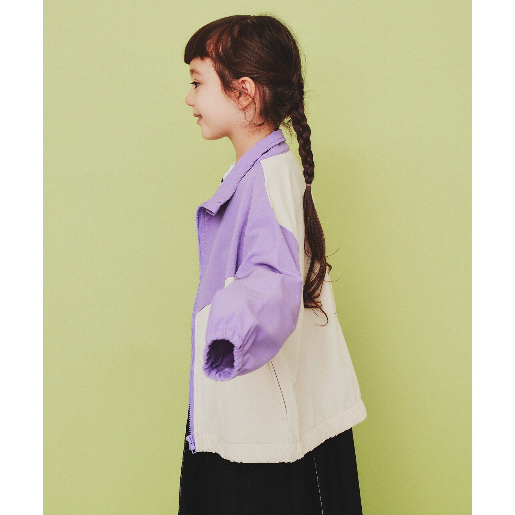 THE SHOP TK「【120-150】配色スタンドブルゾン/洗濯機OK」|ブルゾン・スタジャン|