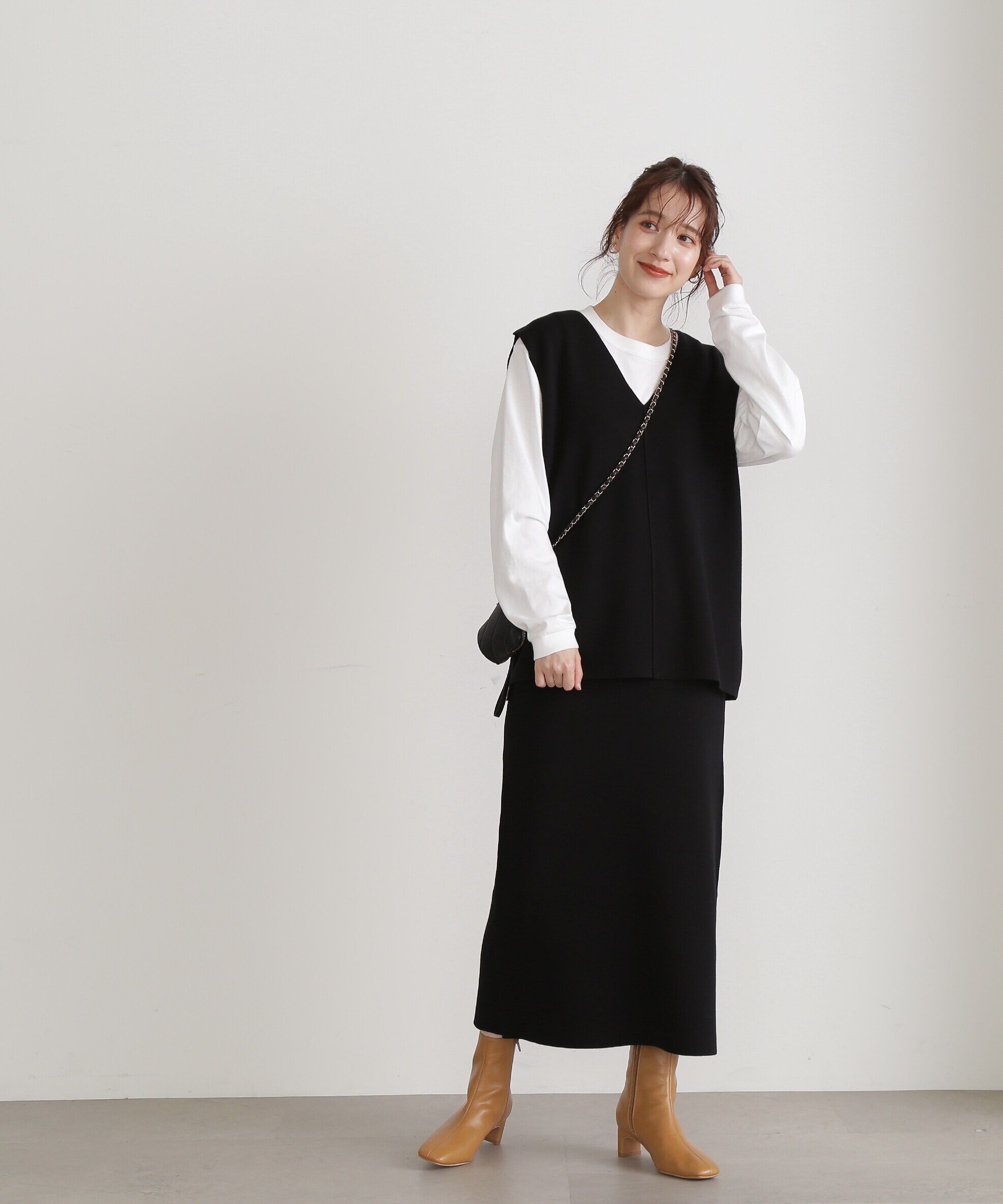  「ウォッシャブルポケットニットタイトスカート」|スカート|