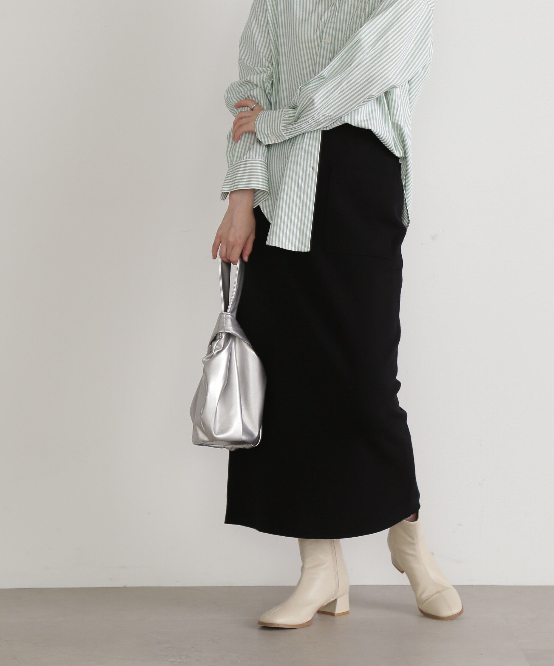  「ウォッシャブルポケットニットタイトスカート」|スカート|