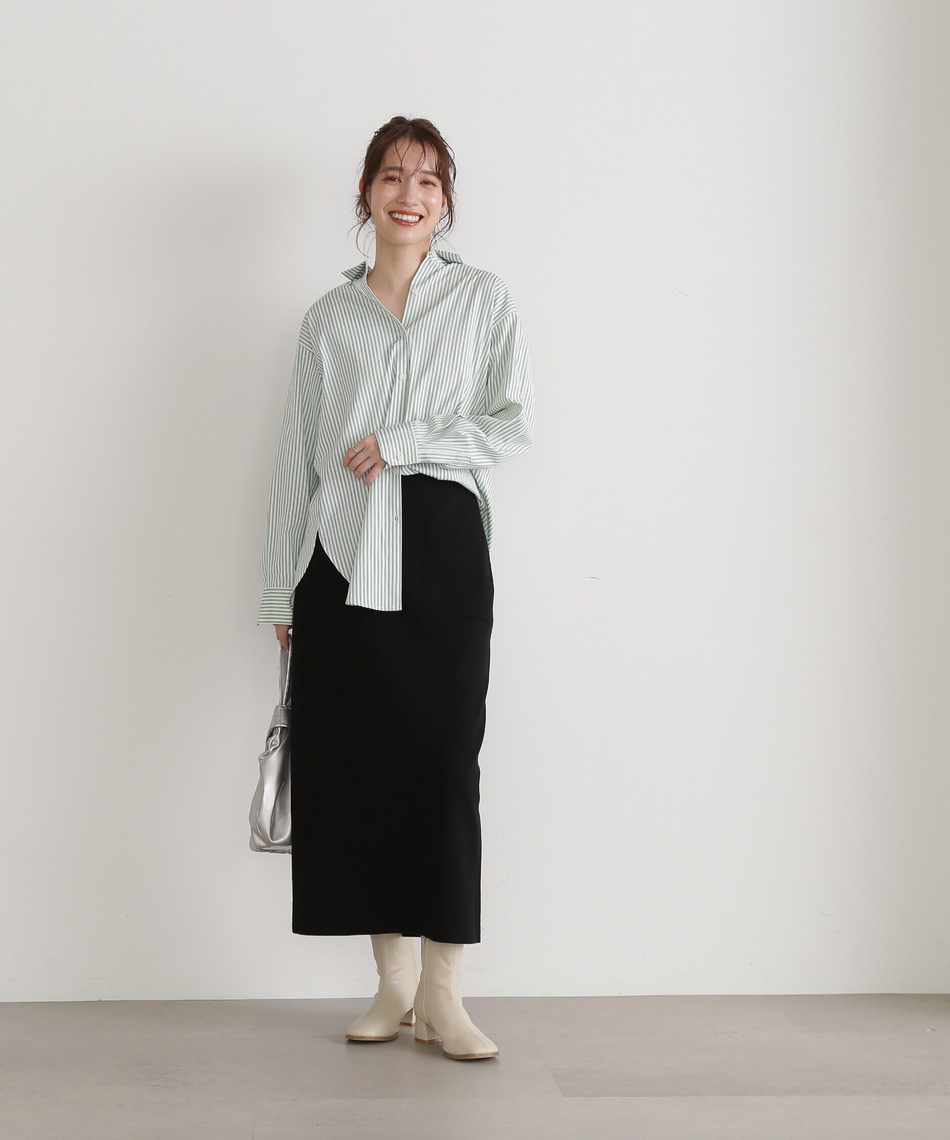  「ウォッシャブルポケットニットタイトスカート」|スカート|