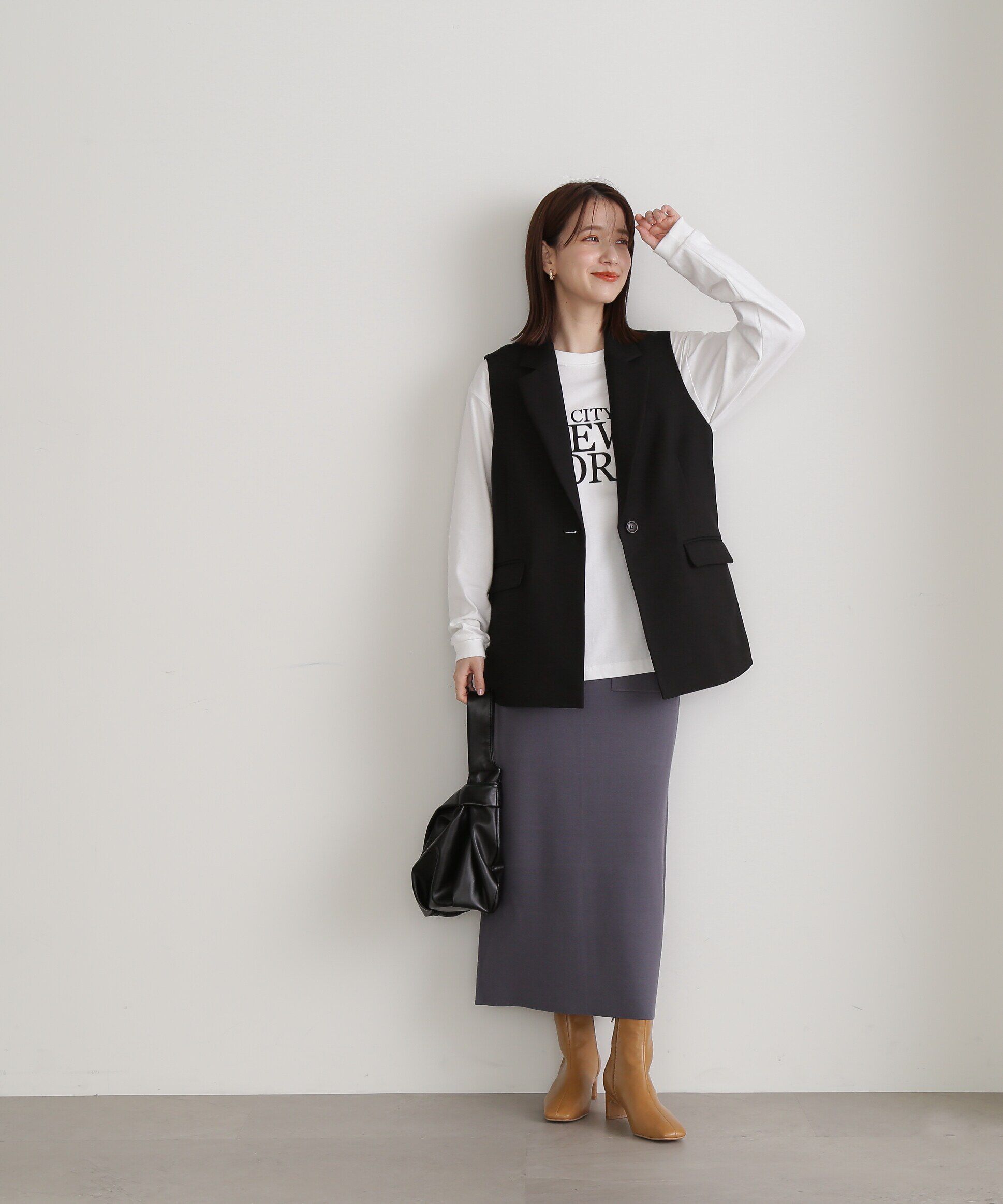  「ウォッシャブルポケットニットタイトスカート」|スカート|