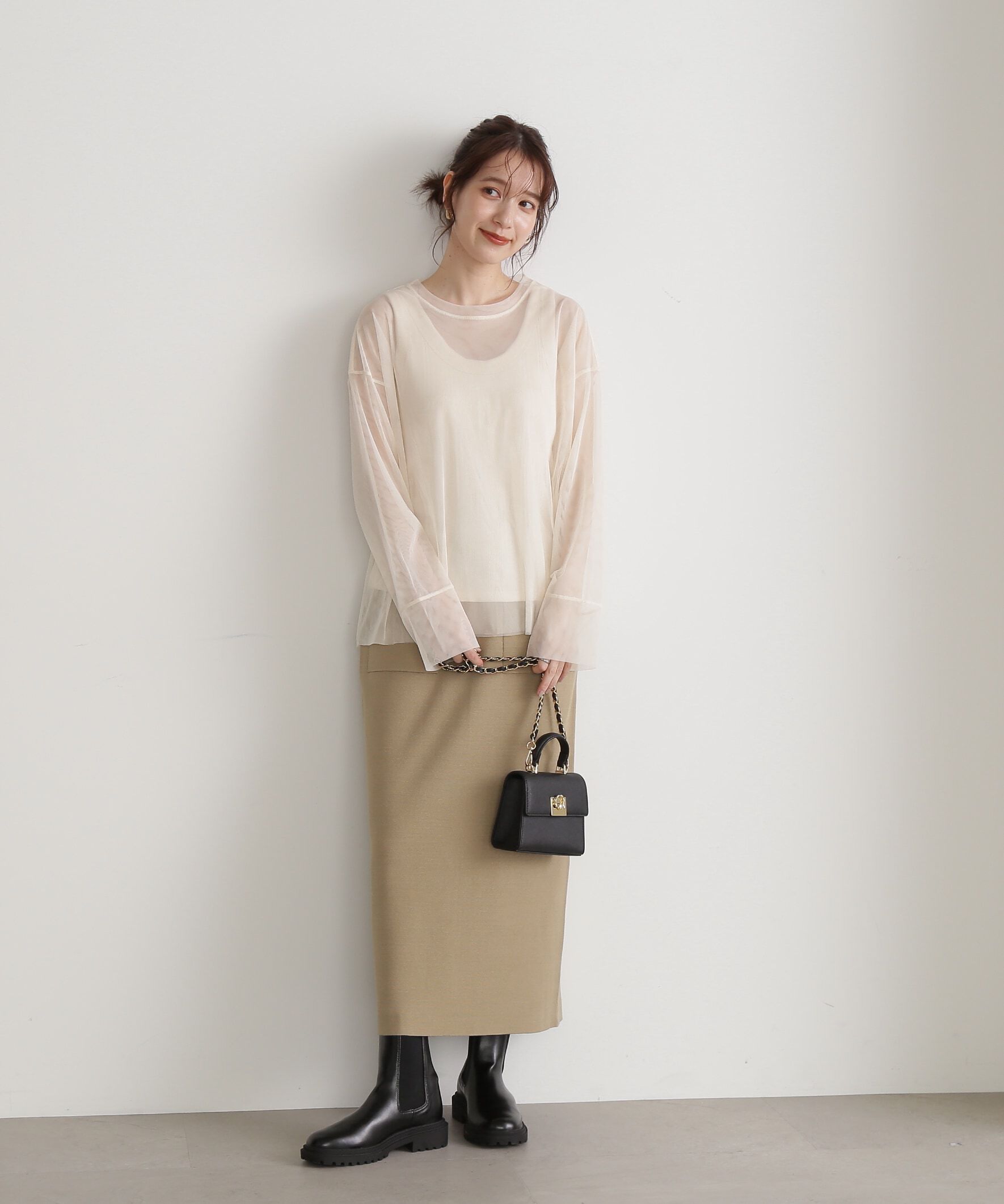  「ウォッシャブルポケットニットタイトスカート」|スカート|