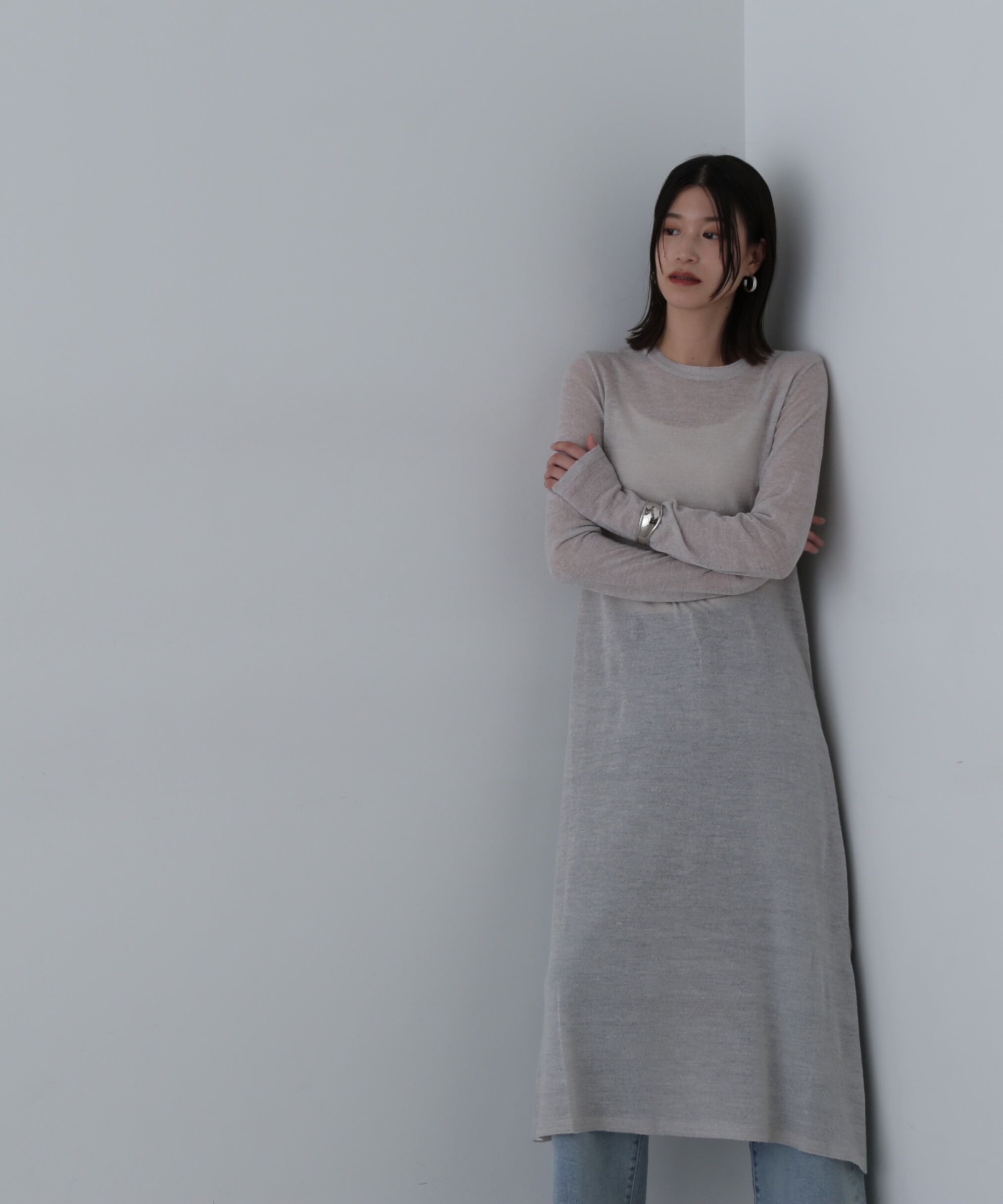  「シアーニットワンピース」|ワンピース|