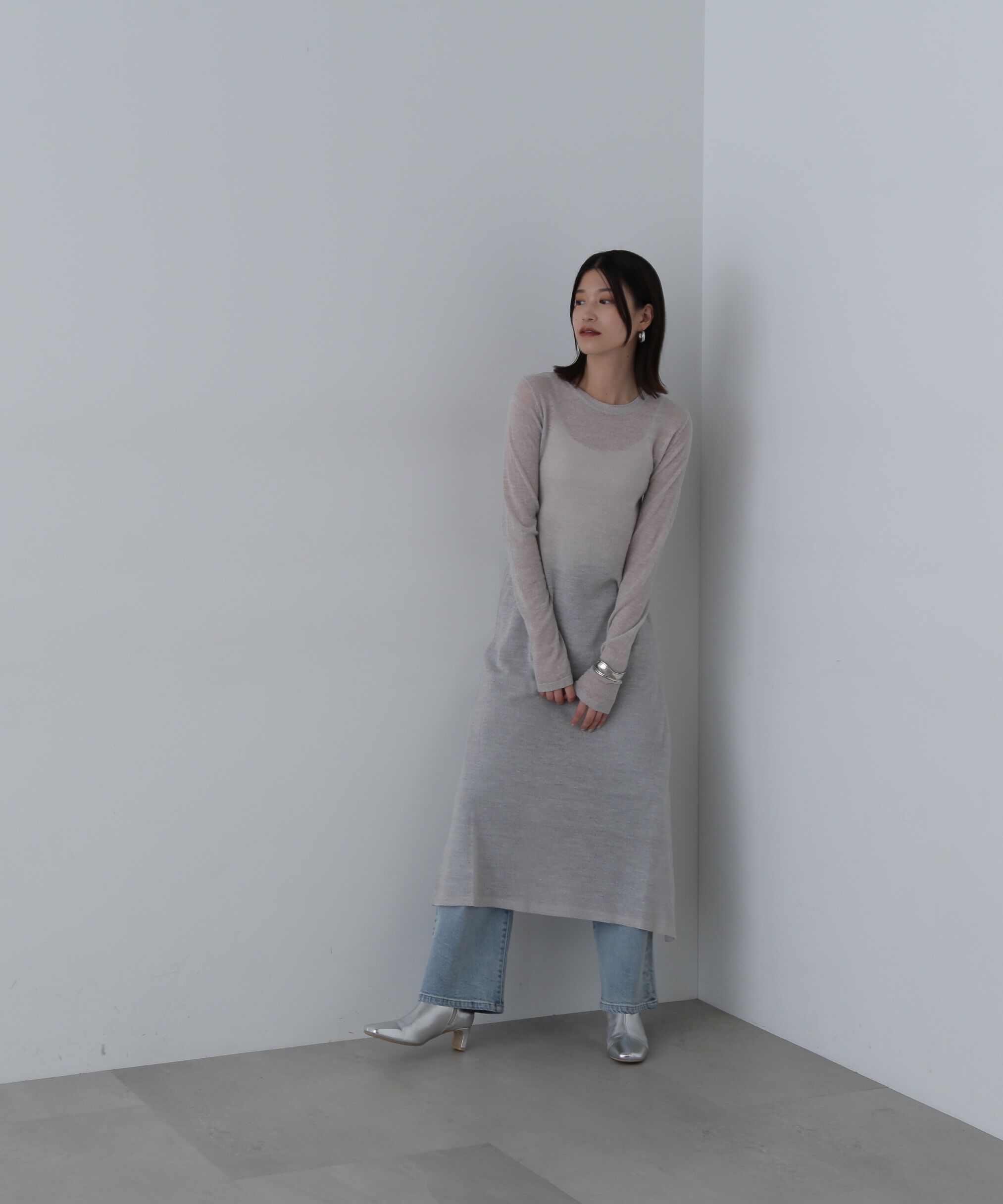  「シアーニットワンピース」|ワンピース|