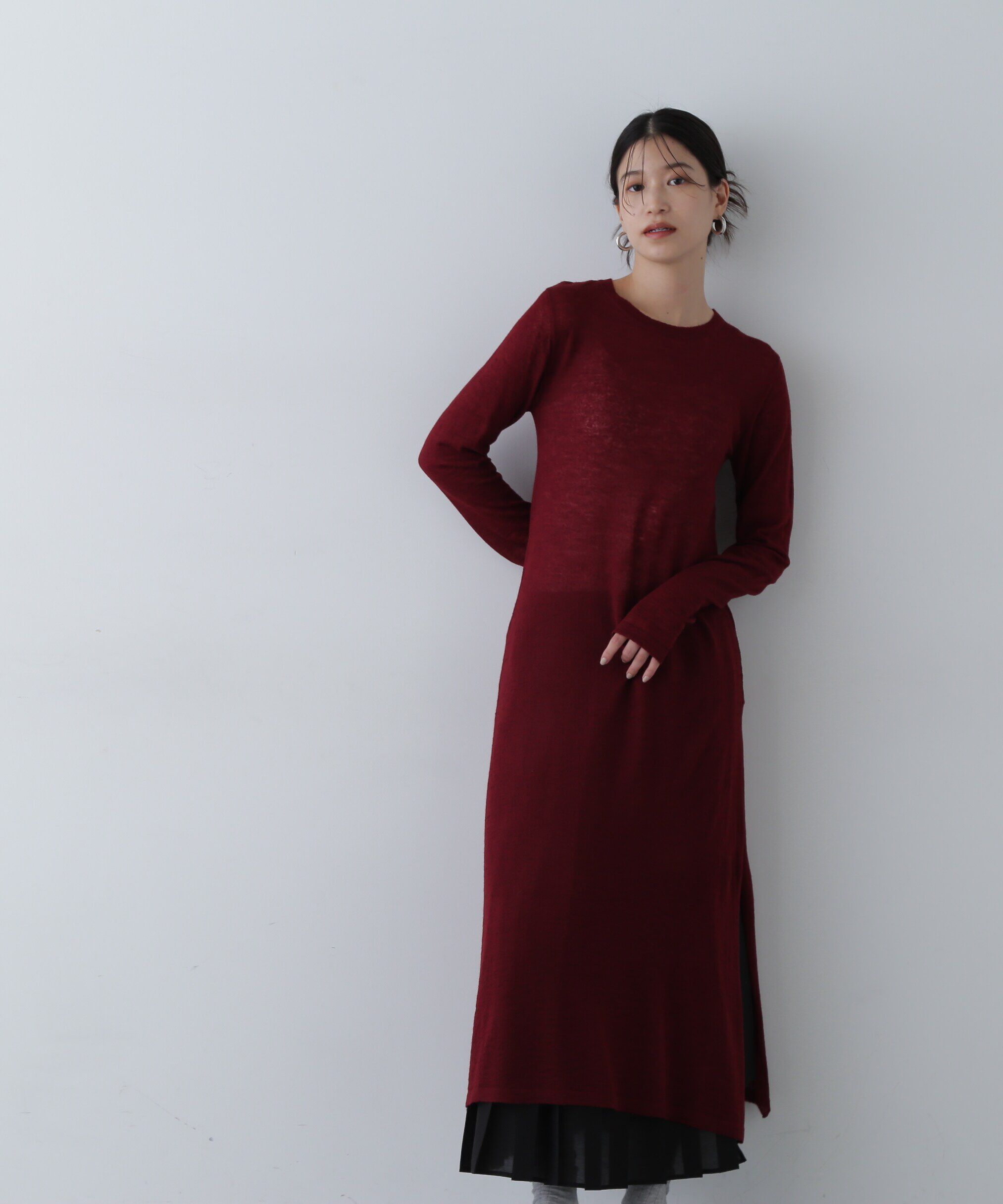  「シアーニットワンピース」|ワンピース|