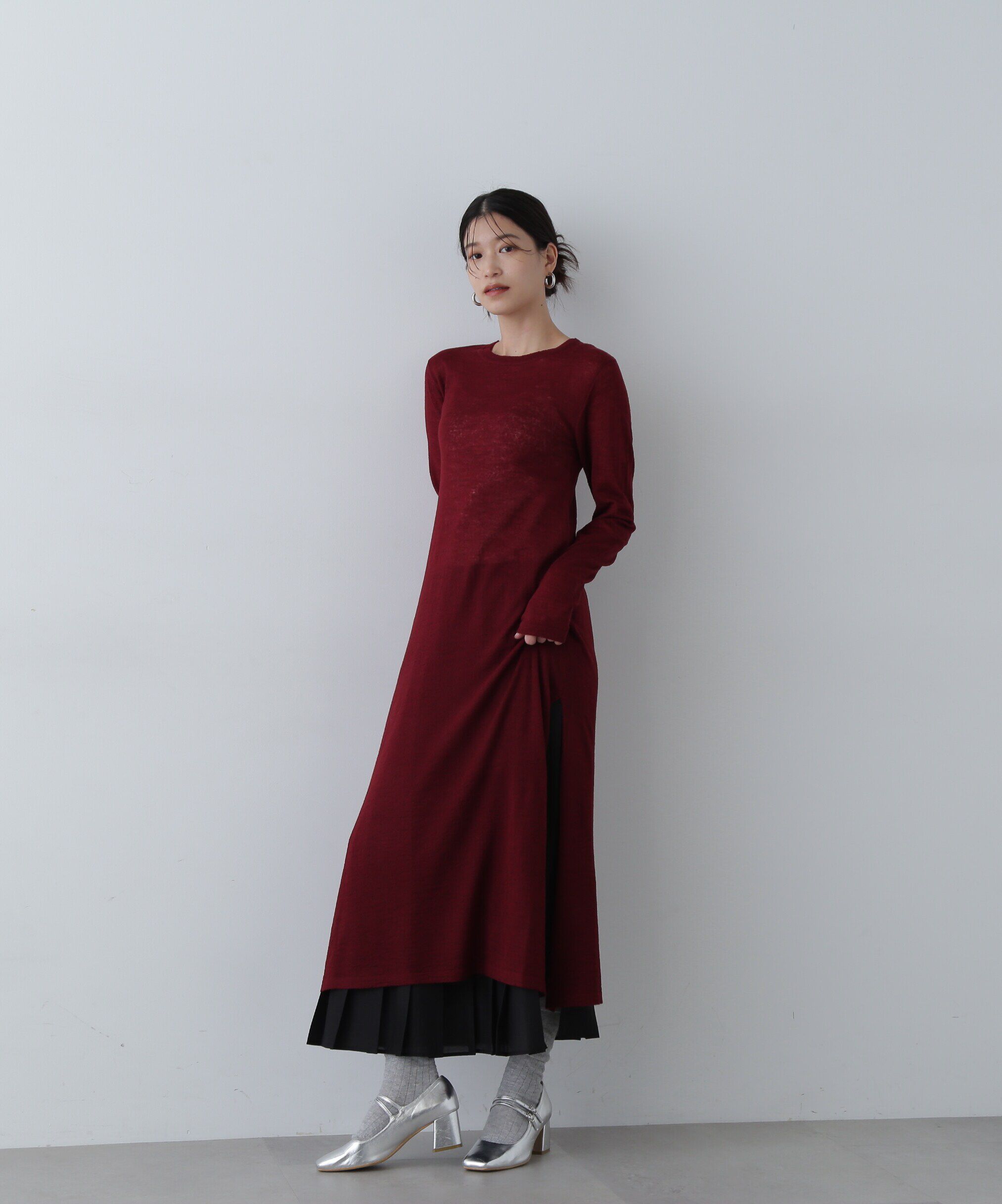  「シアーニットワンピース」|ワンピース|