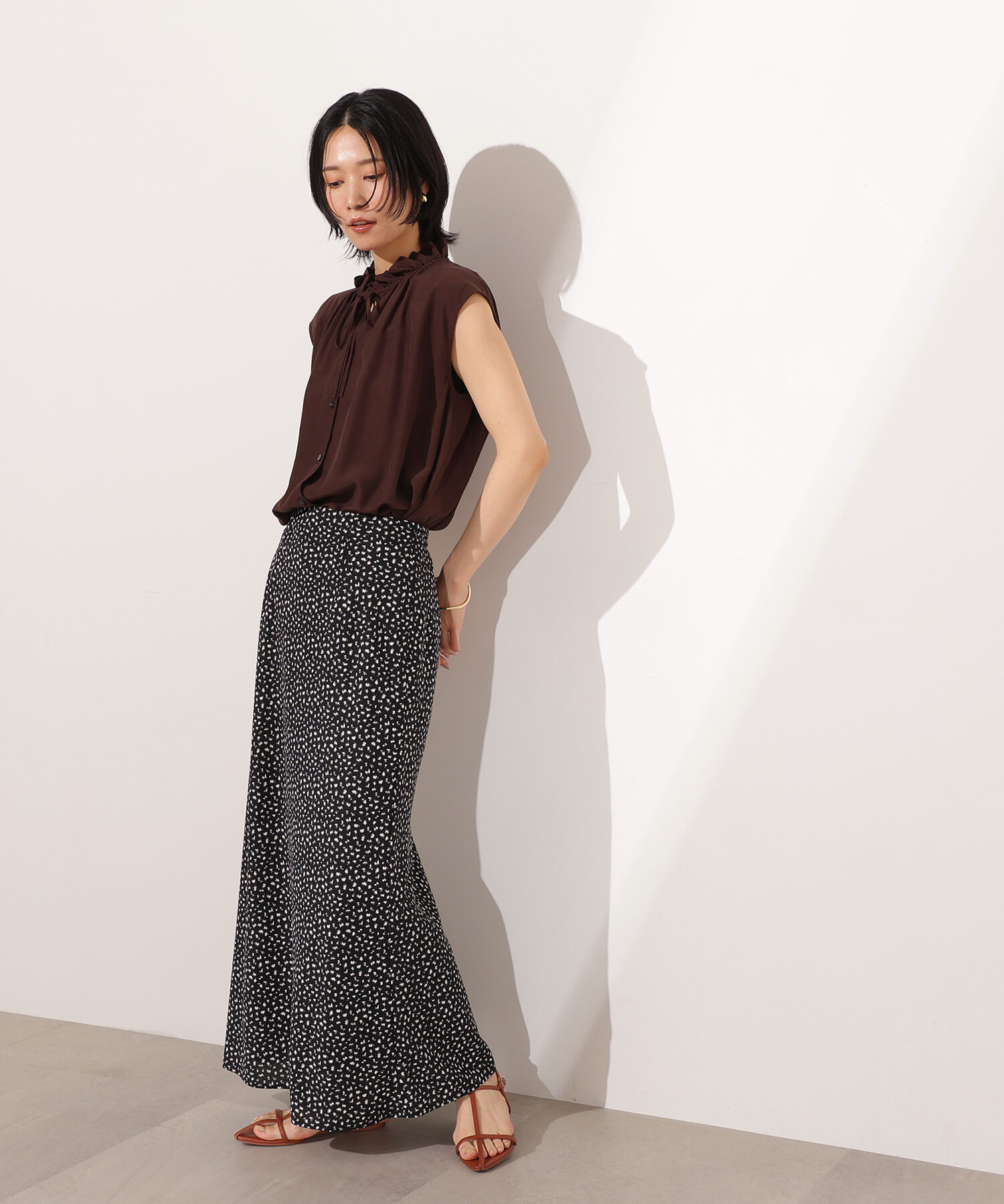  「スタンドフリルネックブラウス」|シャツ・ブラウス|