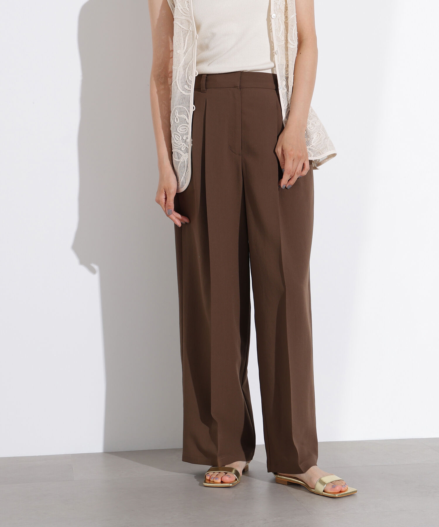  「ドライタッチツータックワイドパンツ」|その他|