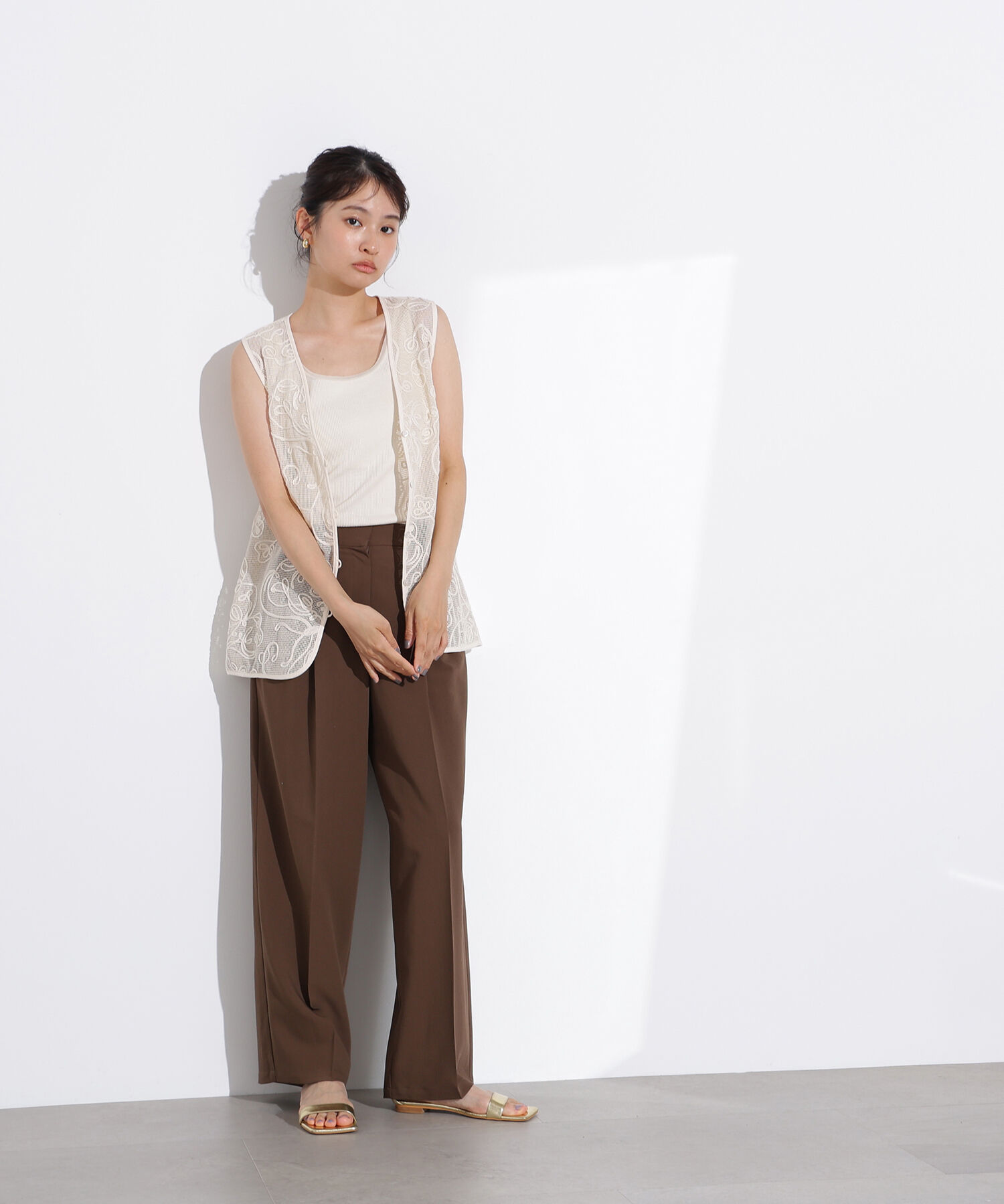  「ドライタッチツータックワイドパンツ」|その他|