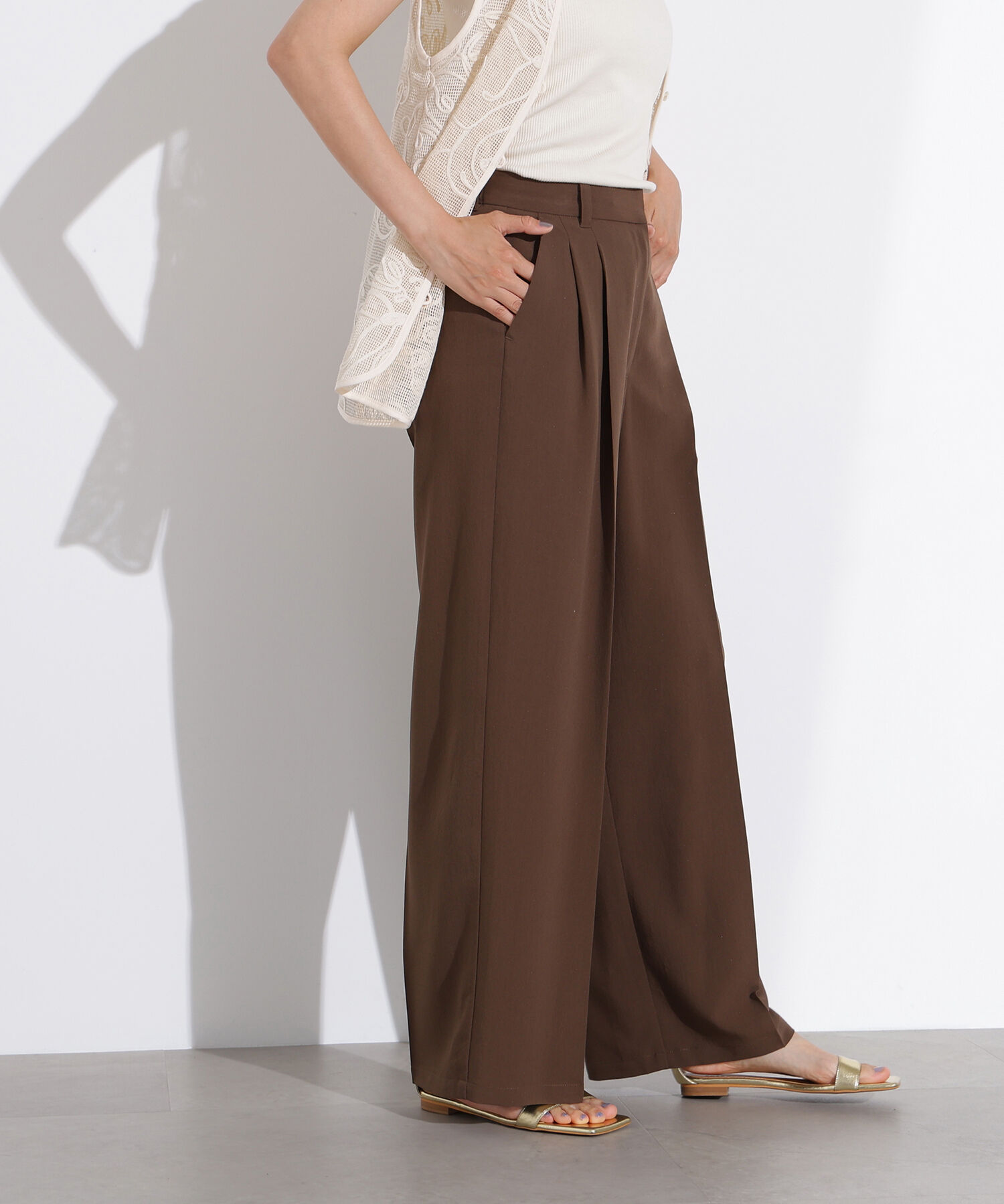  「ドライタッチツータックワイドパンツ」|その他|