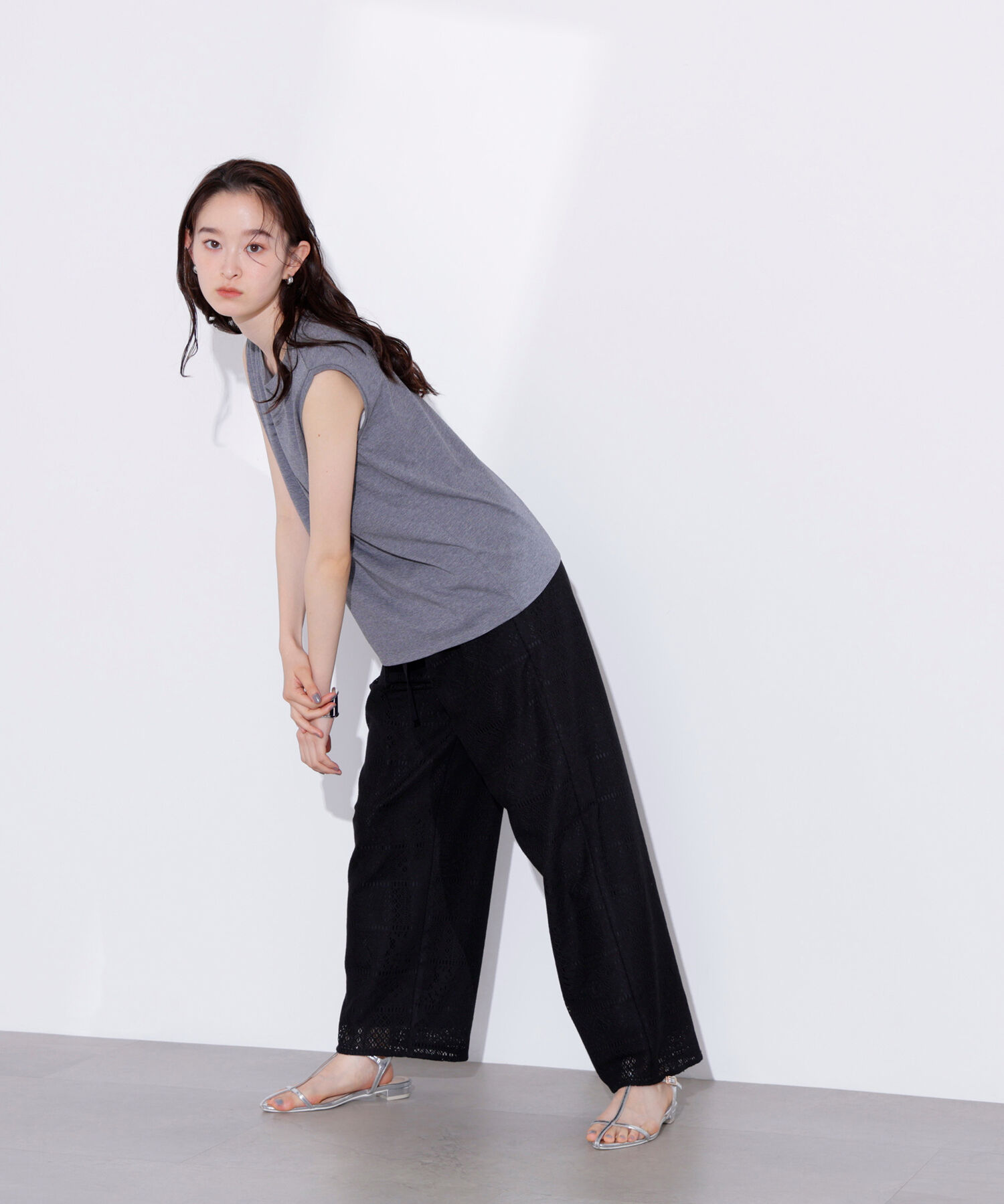  「メタルプレートノースリーブカットソー」|Tシャツ・カットソー|