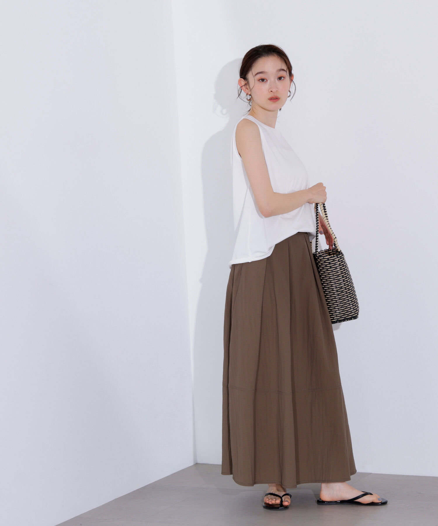  「メタルプレートノースリーブカットソー」|Tシャツ・カットソー|