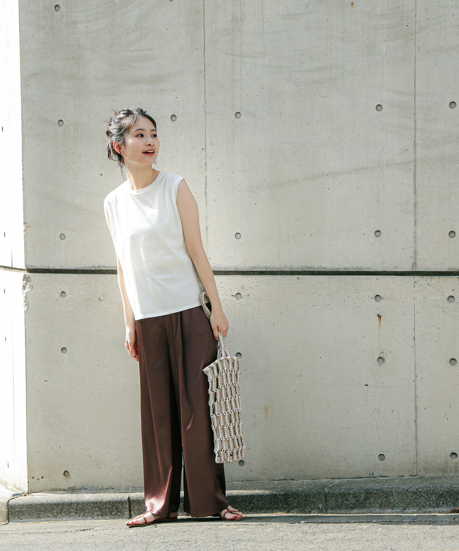  「メタルプレートノースリーブカットソー」|Tシャツ・カットソー|