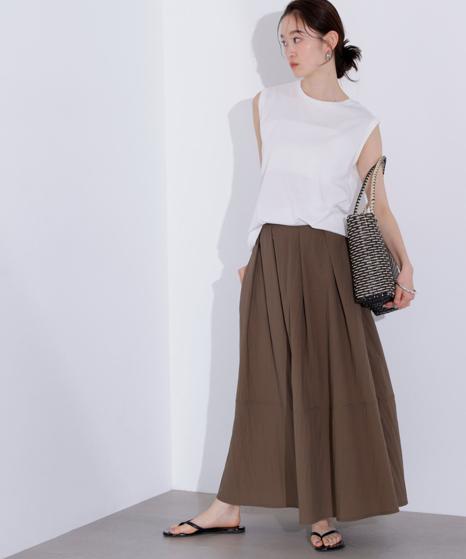  「メタルプレートノースリーブカットソー」|Tシャツ・カットソー|