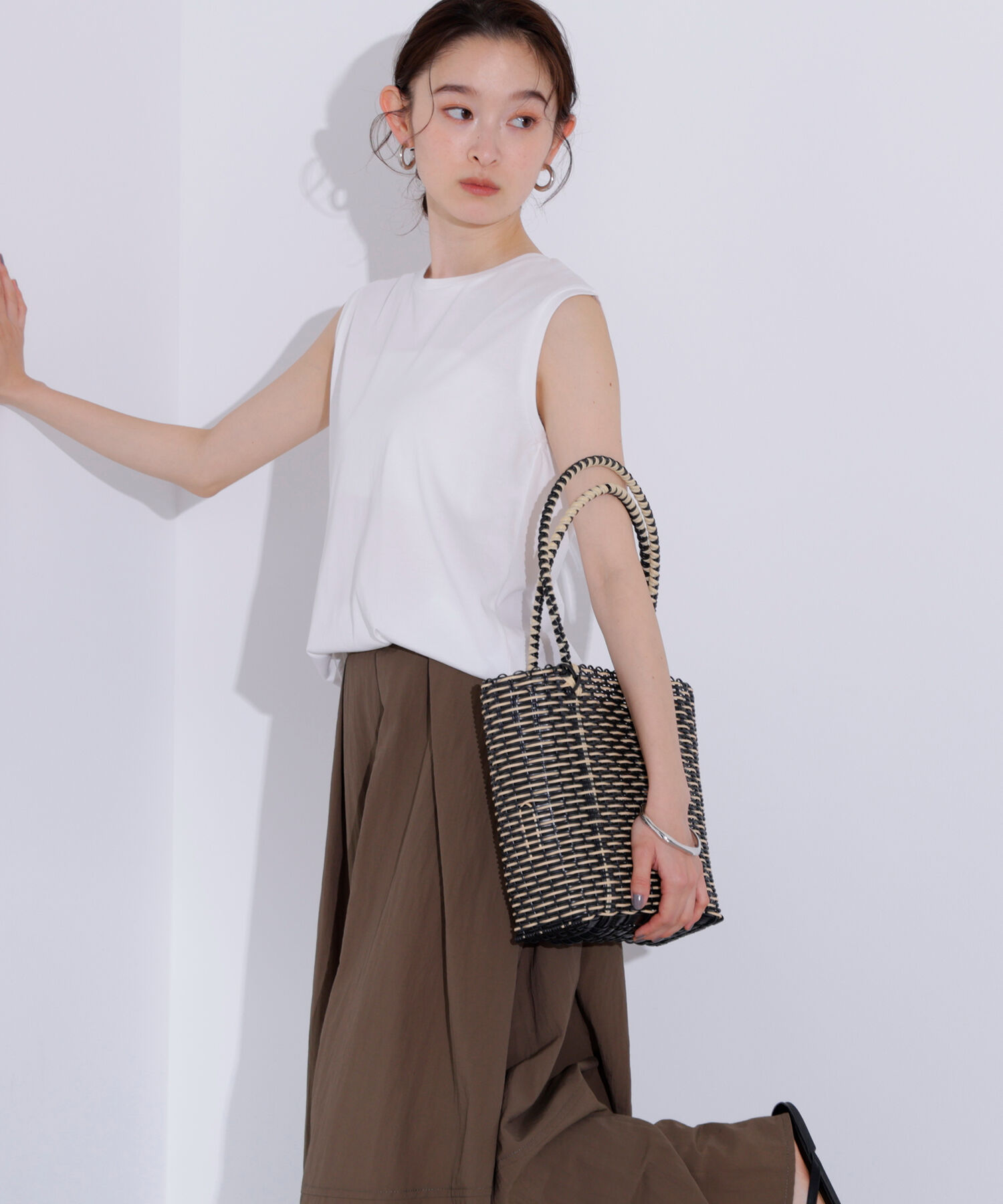  「メタルプレートノースリーブカットソー」|Tシャツ・カットソー|