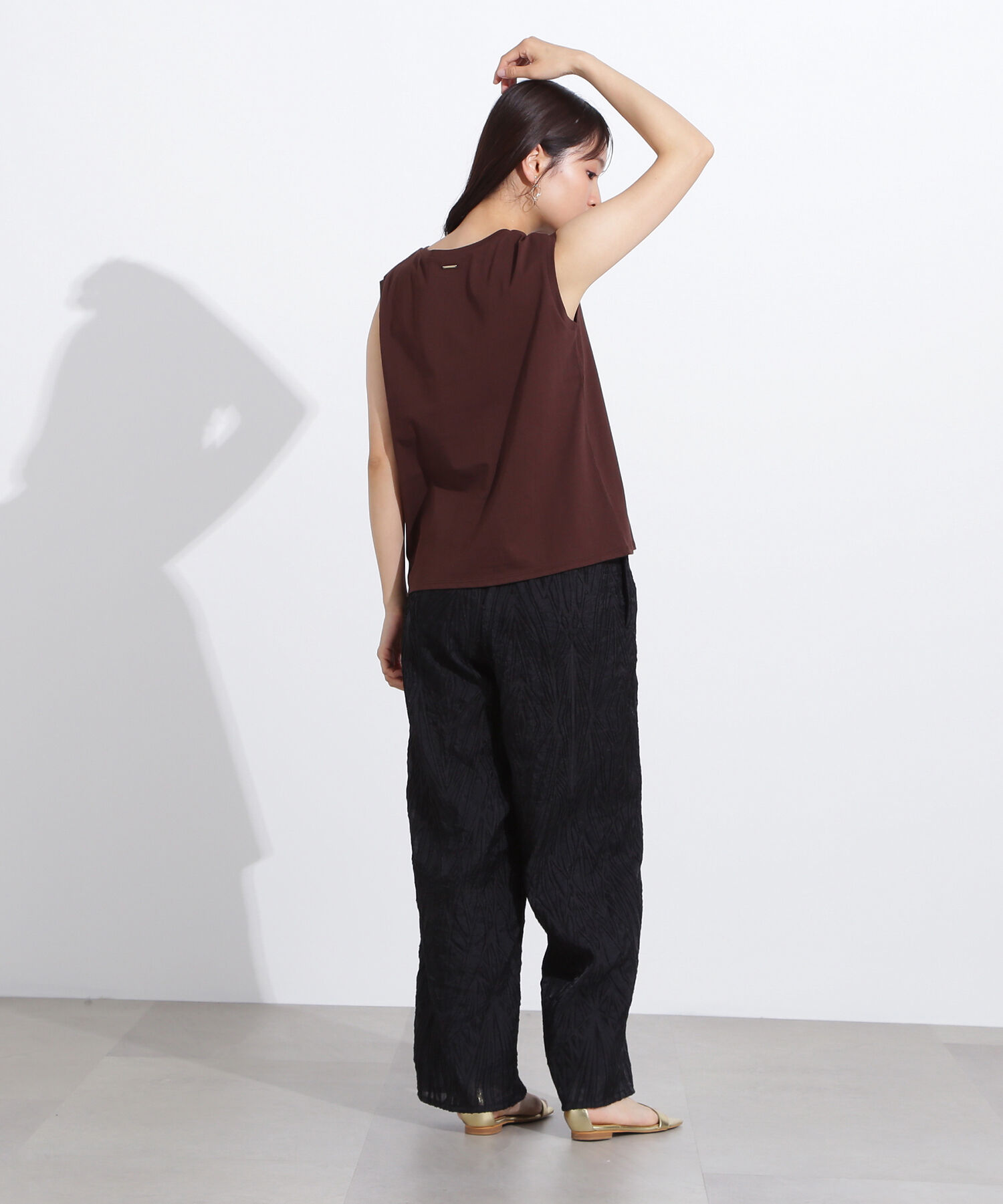  「メタルプレートノースリーブカットソー」|Tシャツ・カットソー|