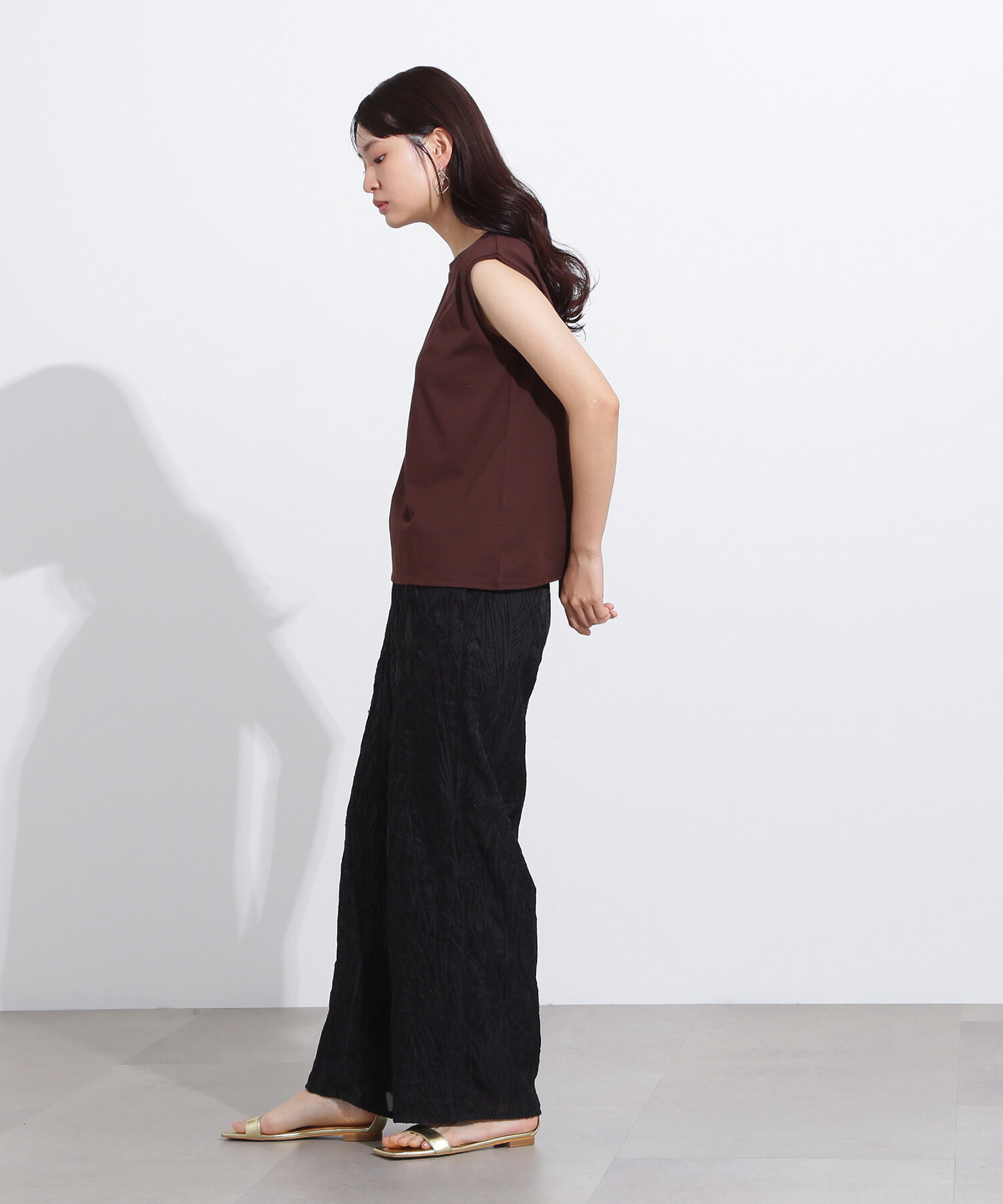  「メタルプレートノースリーブカットソー」|Tシャツ・カットソー|