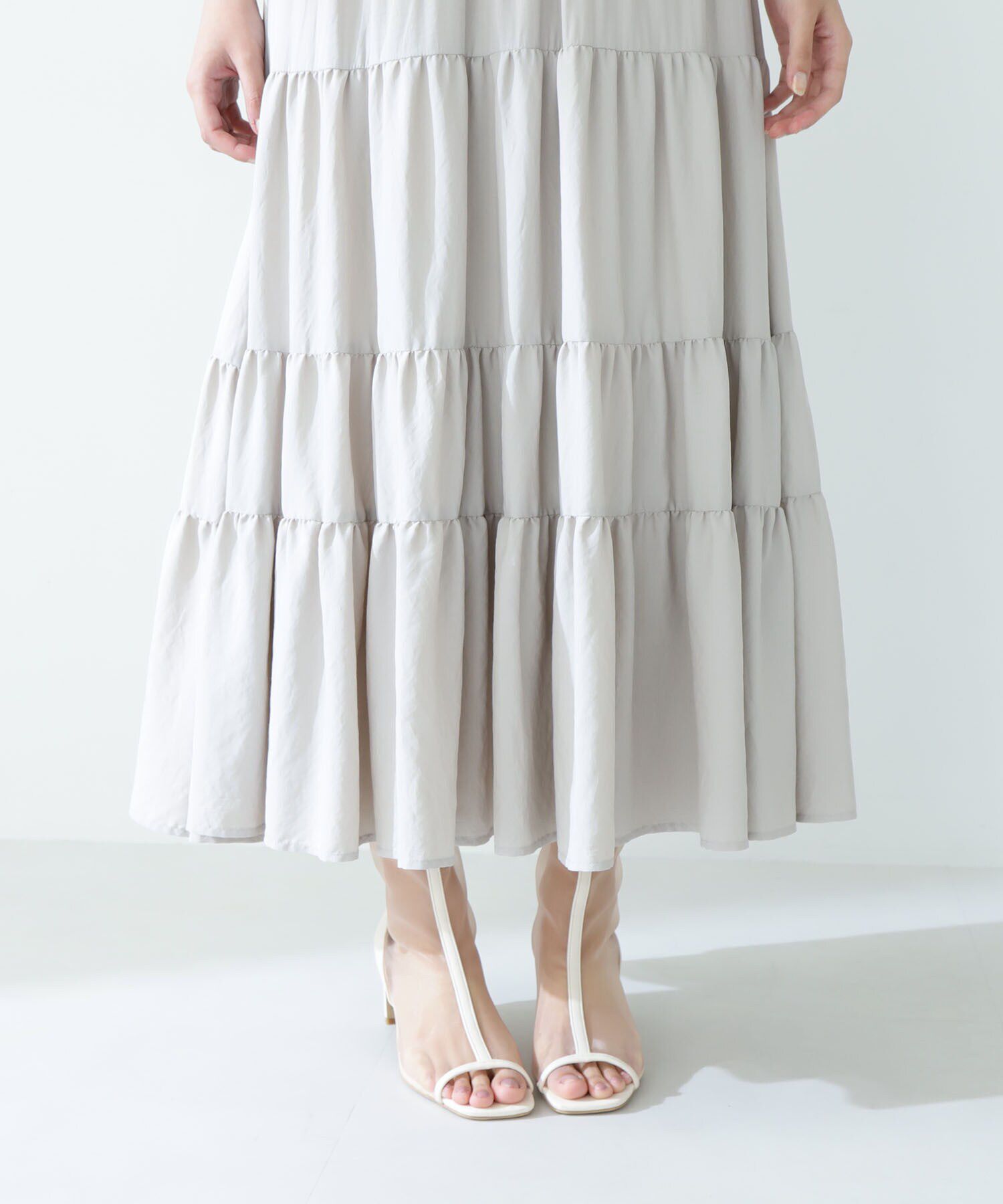  「ティアードドッキングニットワンピース」|ワンピース|