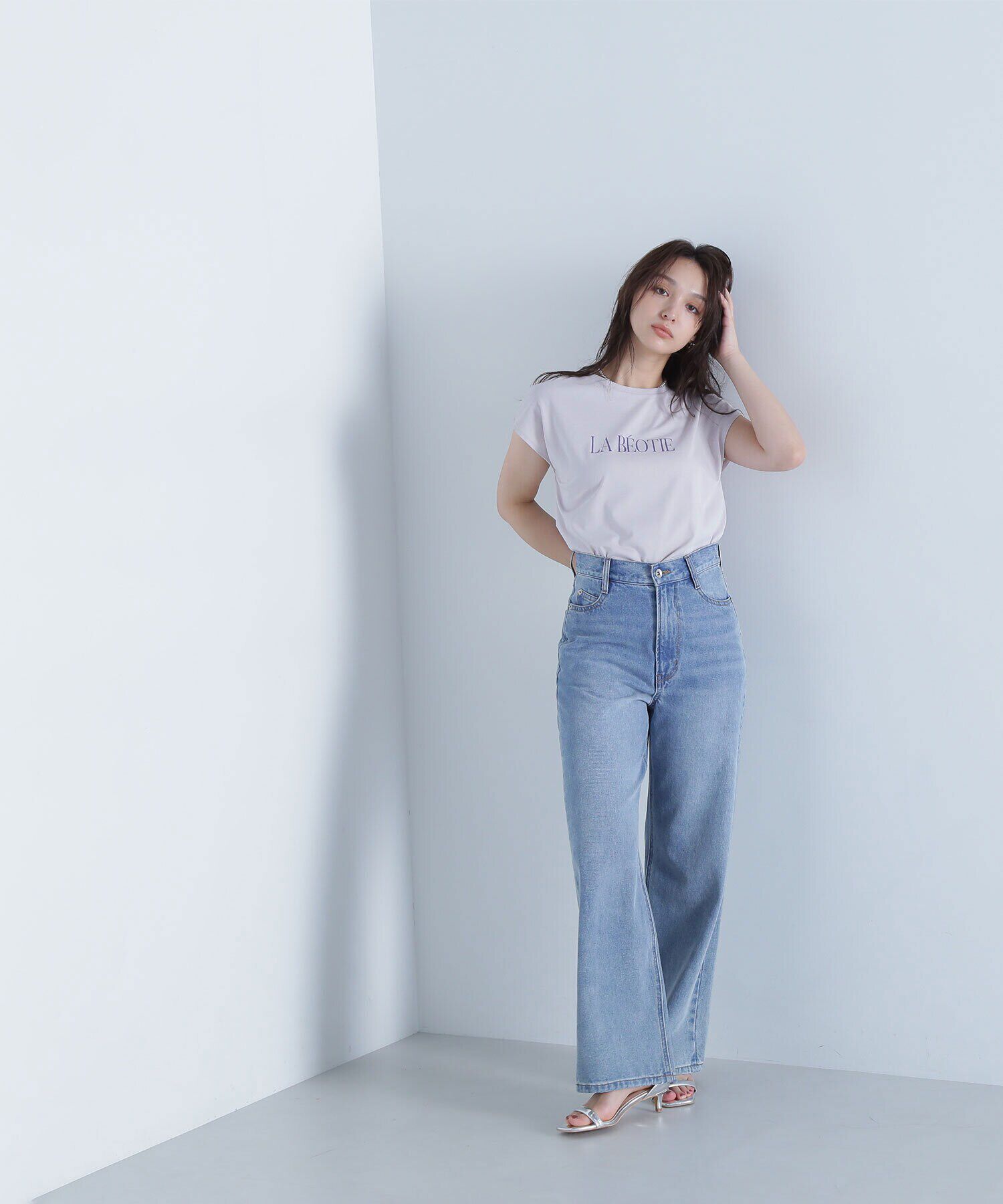  「フレンチスリーブカラーロゴTシャツ」|Tシャツ・カットソー|