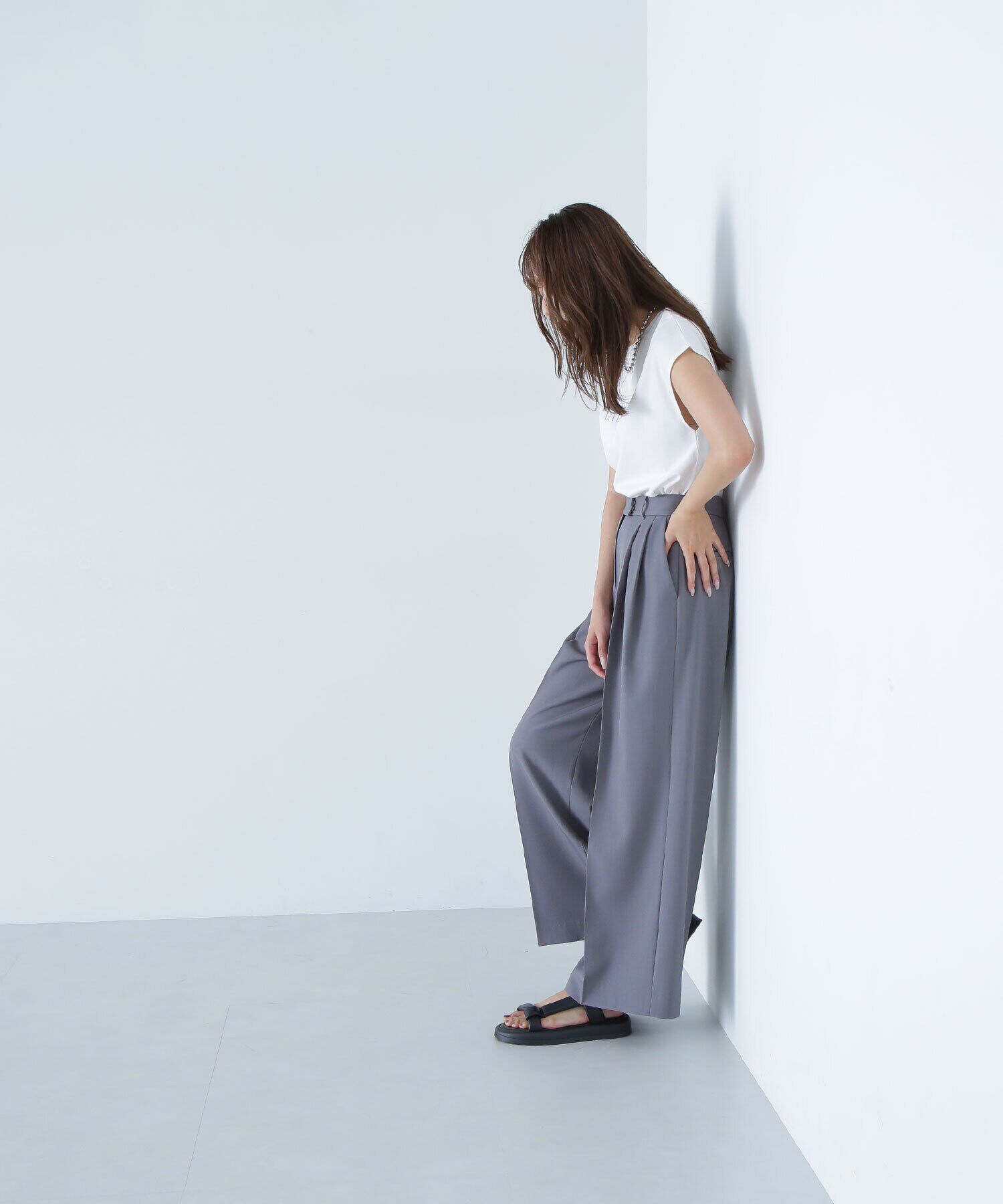  「フレンチスリーブカラーロゴTシャツ」|Tシャツ・カットソー|