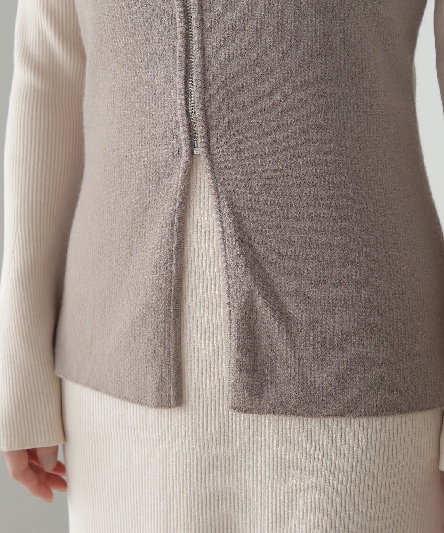  「ジップビスチェ＆ナローニットワンピース」|ワンピース|