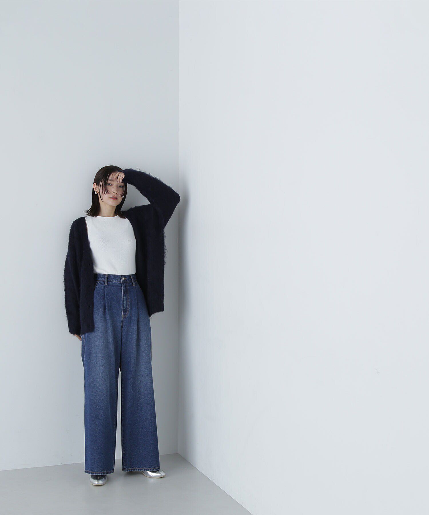  「＜起毛ニットシリーズ＞Ｖネックカーディガン　24AW」|ニット・セーター|