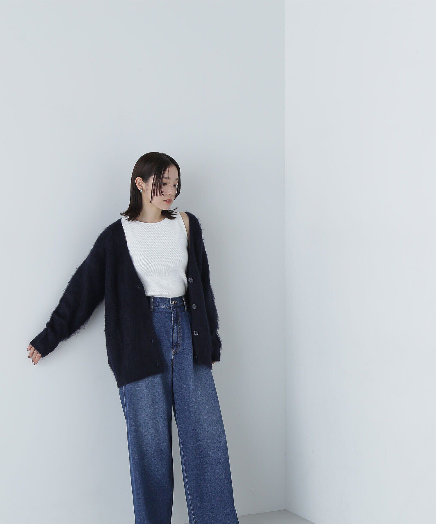  「＜起毛ニットシリーズ＞Ｖネックカーディガン　24AW」|ニット・セーター|