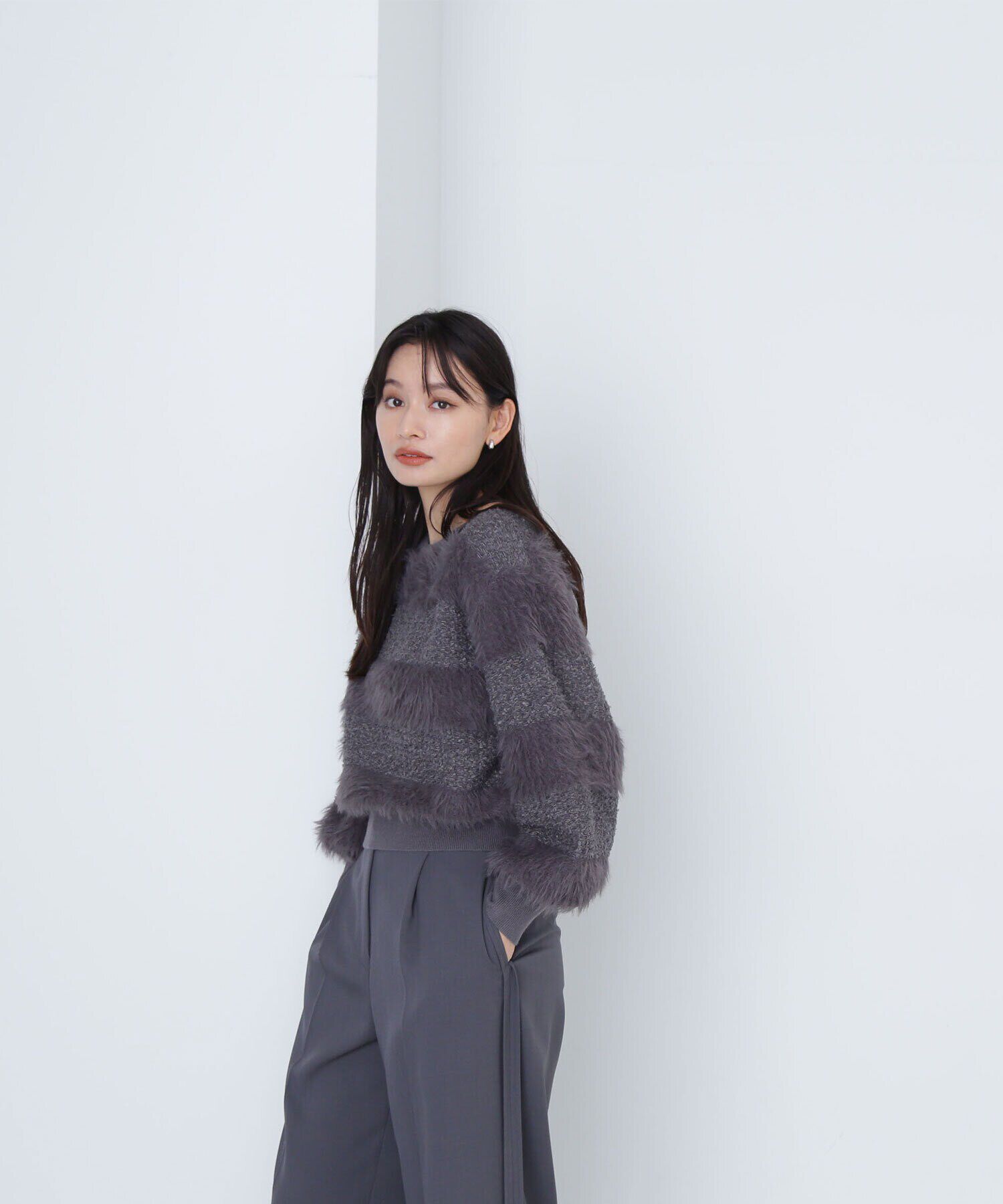  「フェザーミックスツイードニット　24AW」|ニット・セーター|