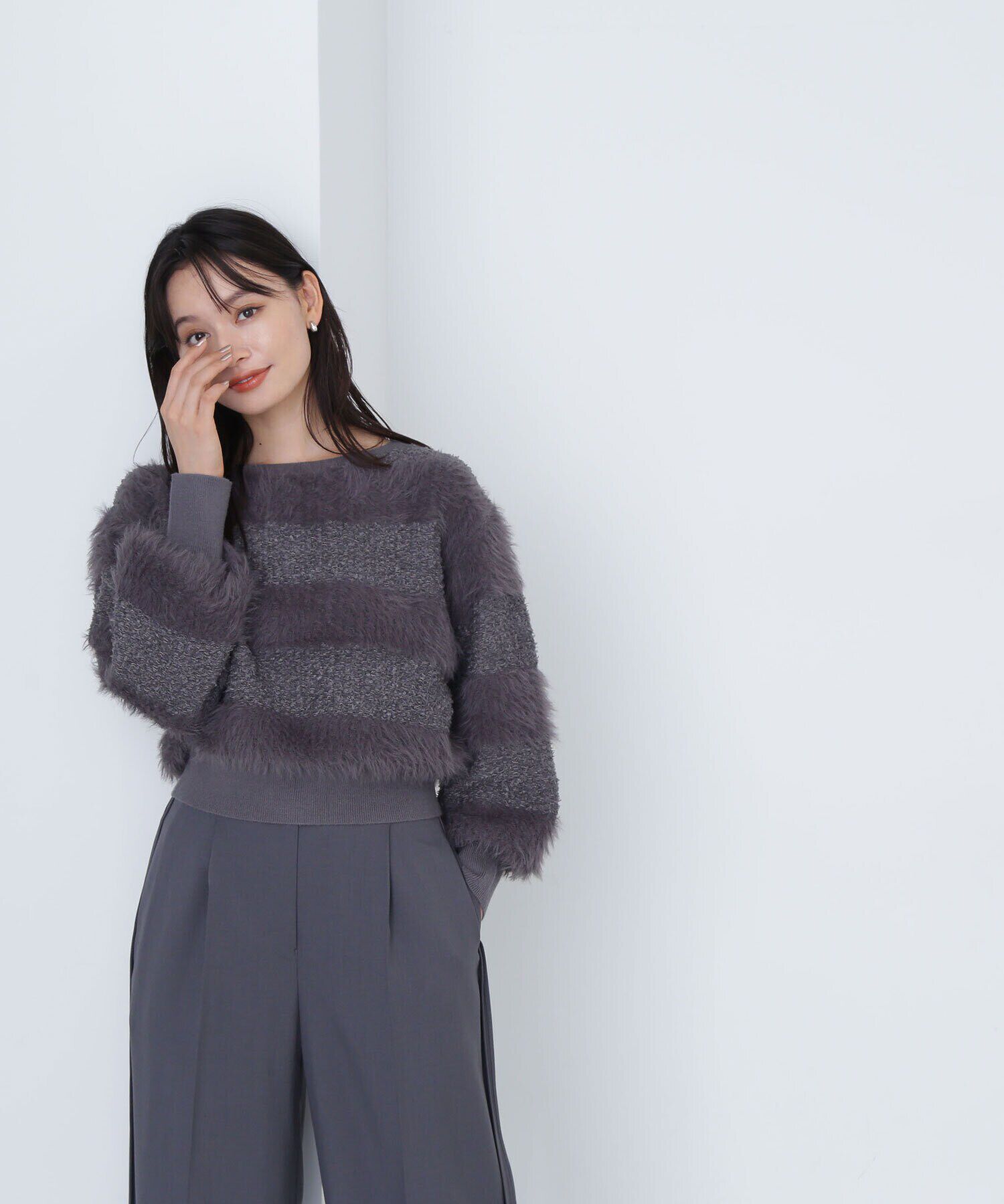  「フェザーミックスツイードニット　24AW」|ニット・セーター|