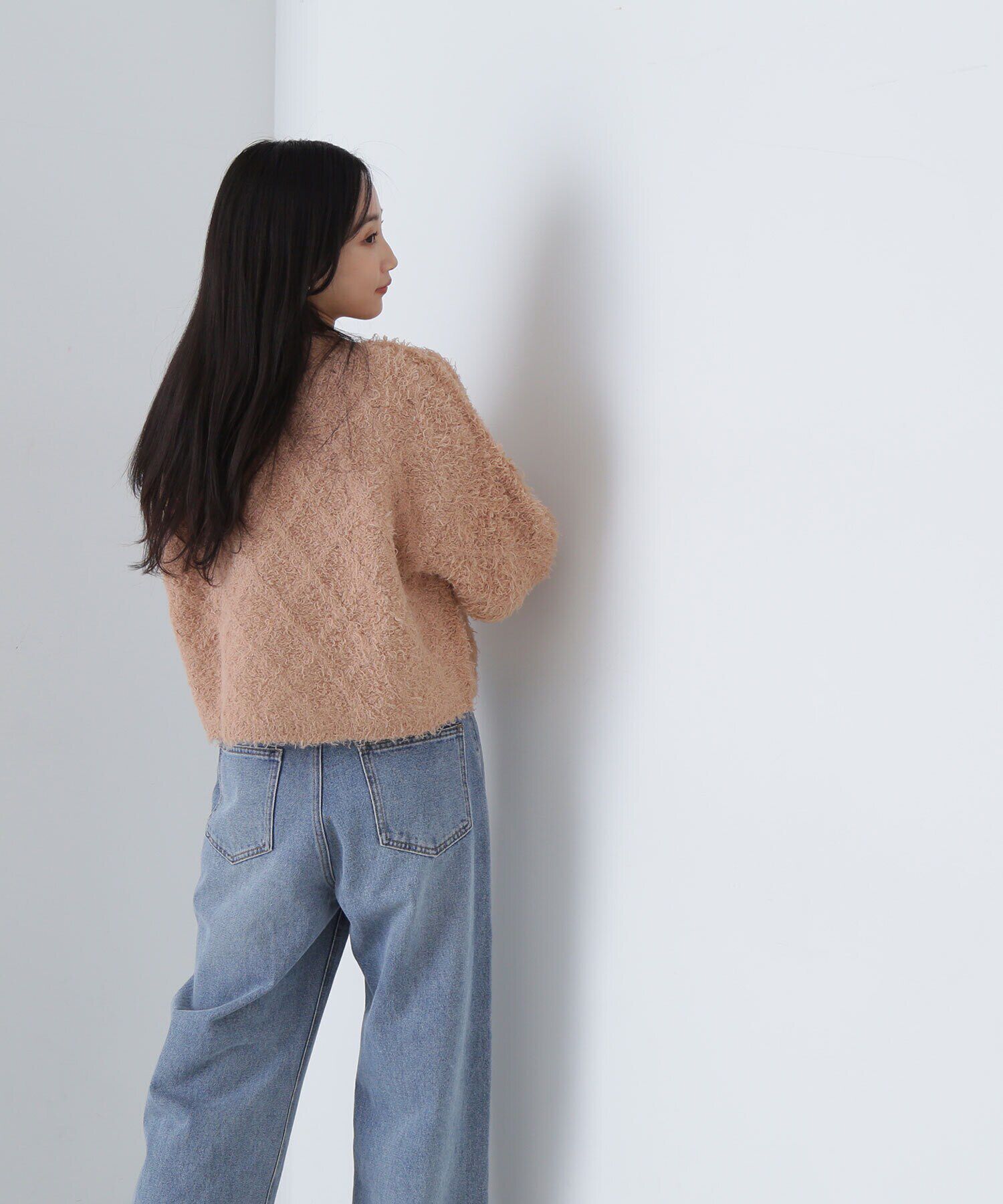  「フロントリボンショートカーディガン　24AW」|ニット・セーター|