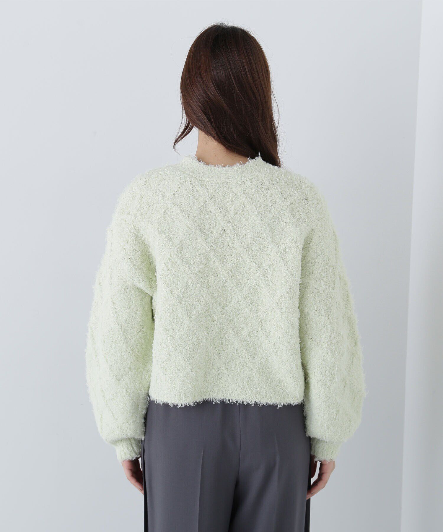  「フロントリボンショートカーディガン　24AW」|ニット・セーター|